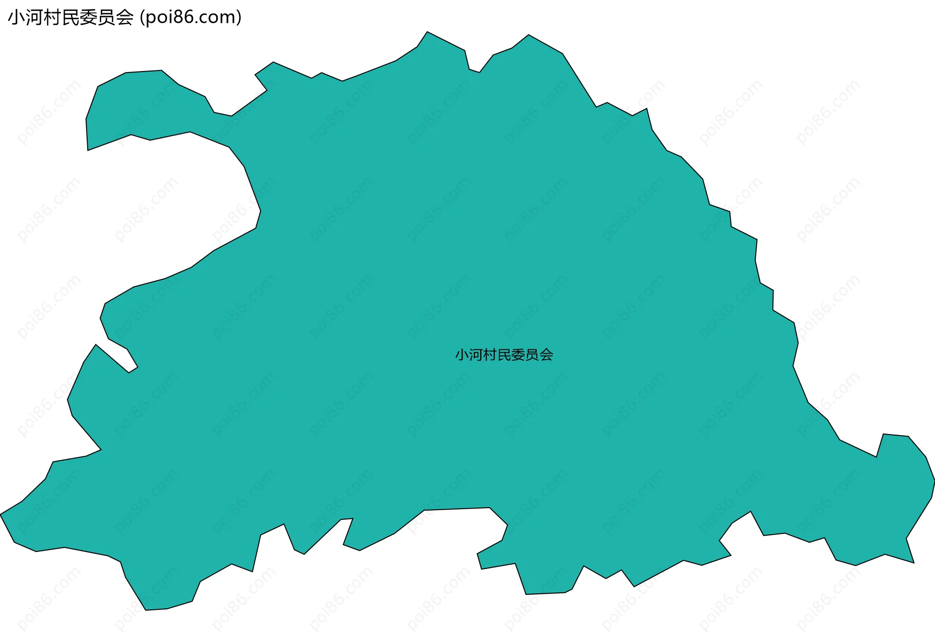 小河村民委员会边界地图