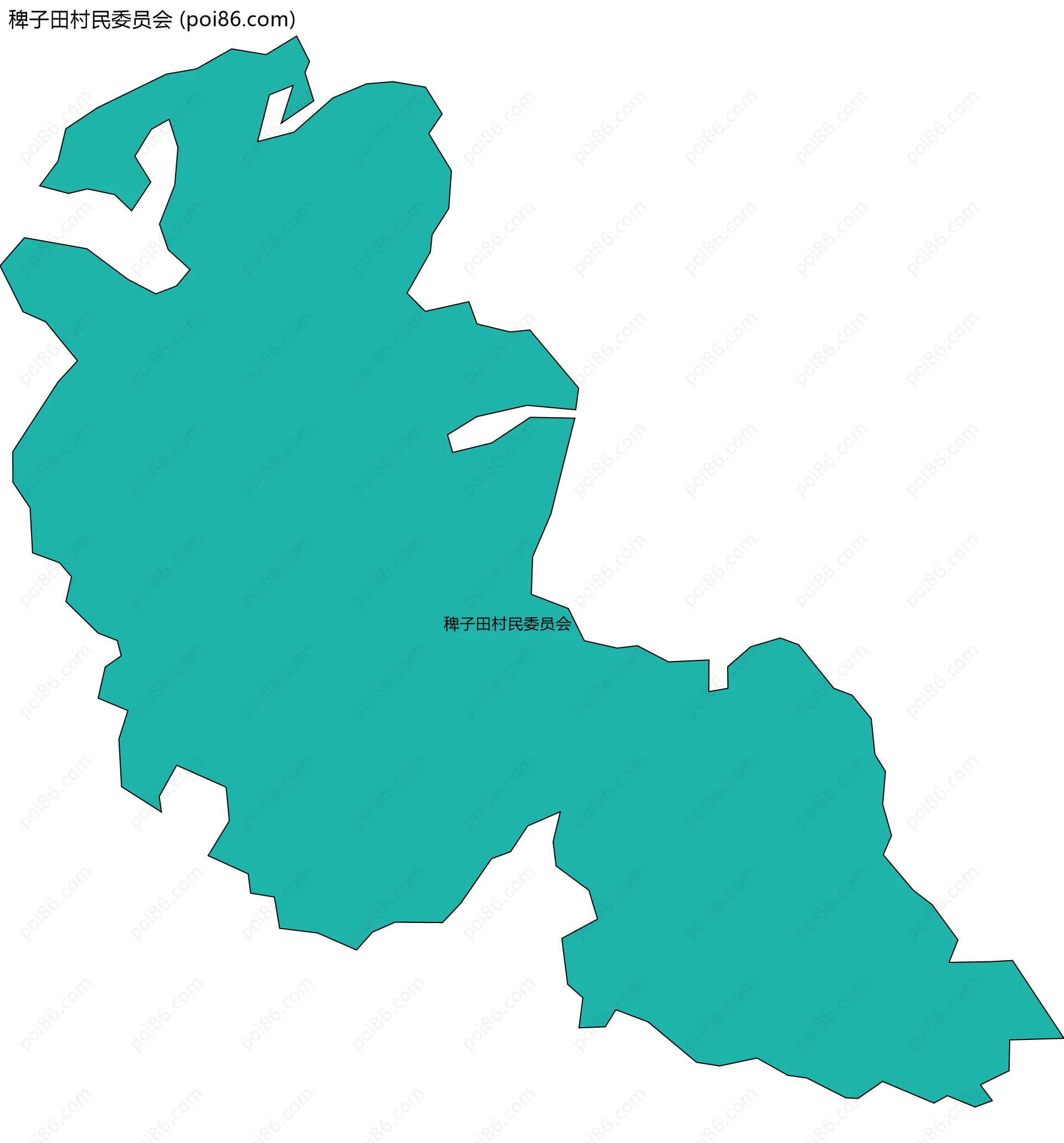 稗子田村民委员会边界地图