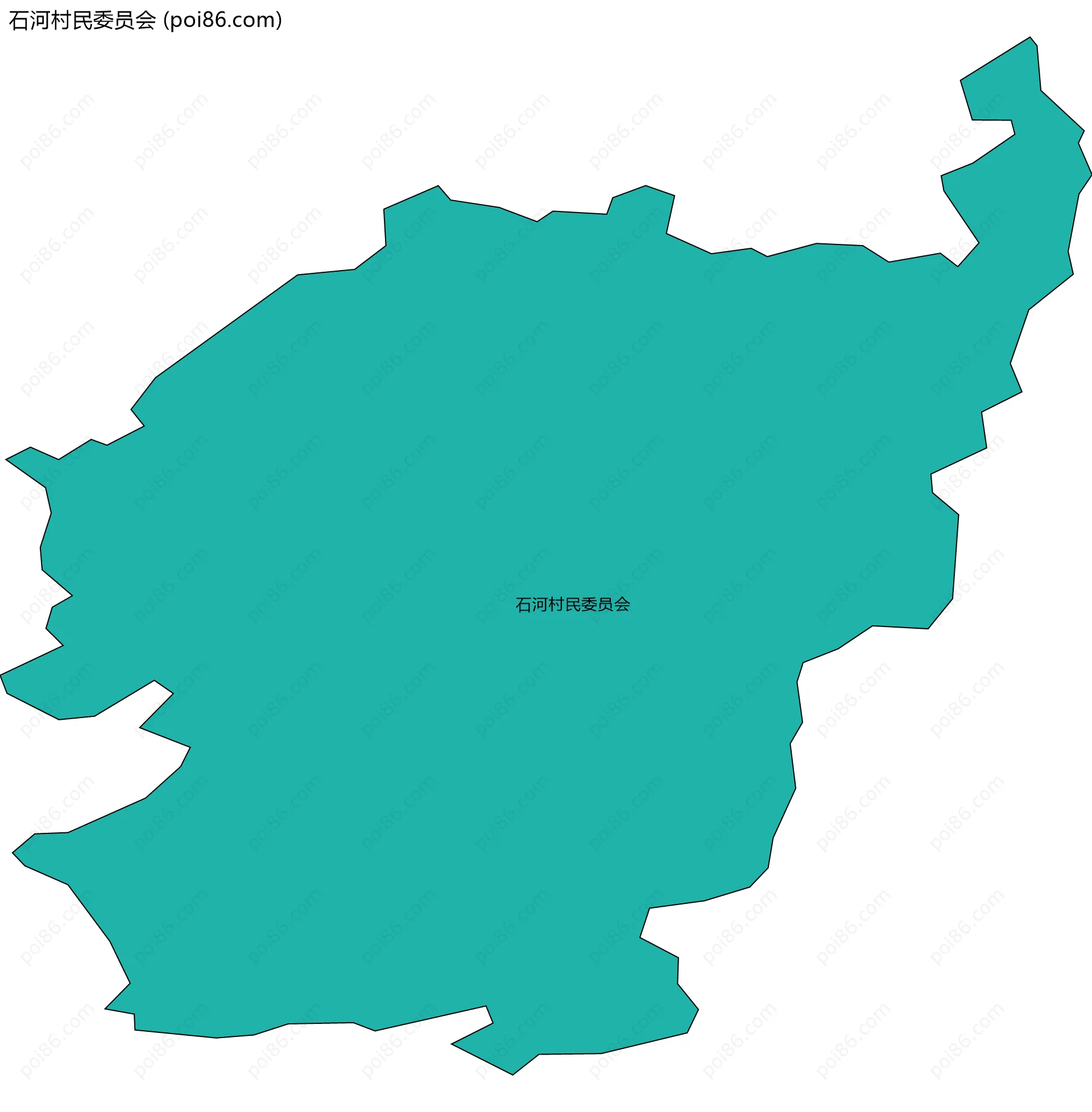 石河村民委员会边界地图