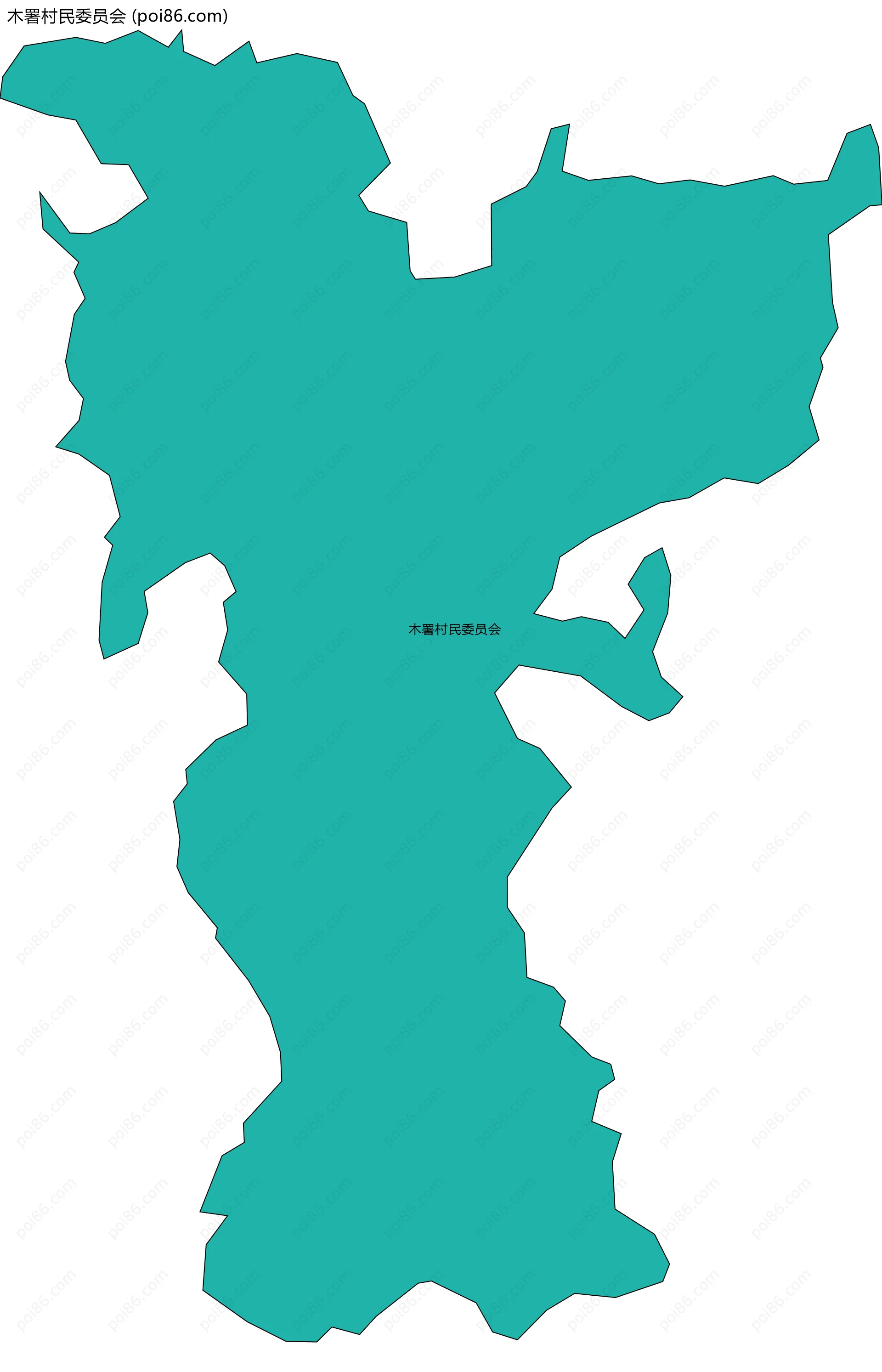 木署村民委员会边界地图