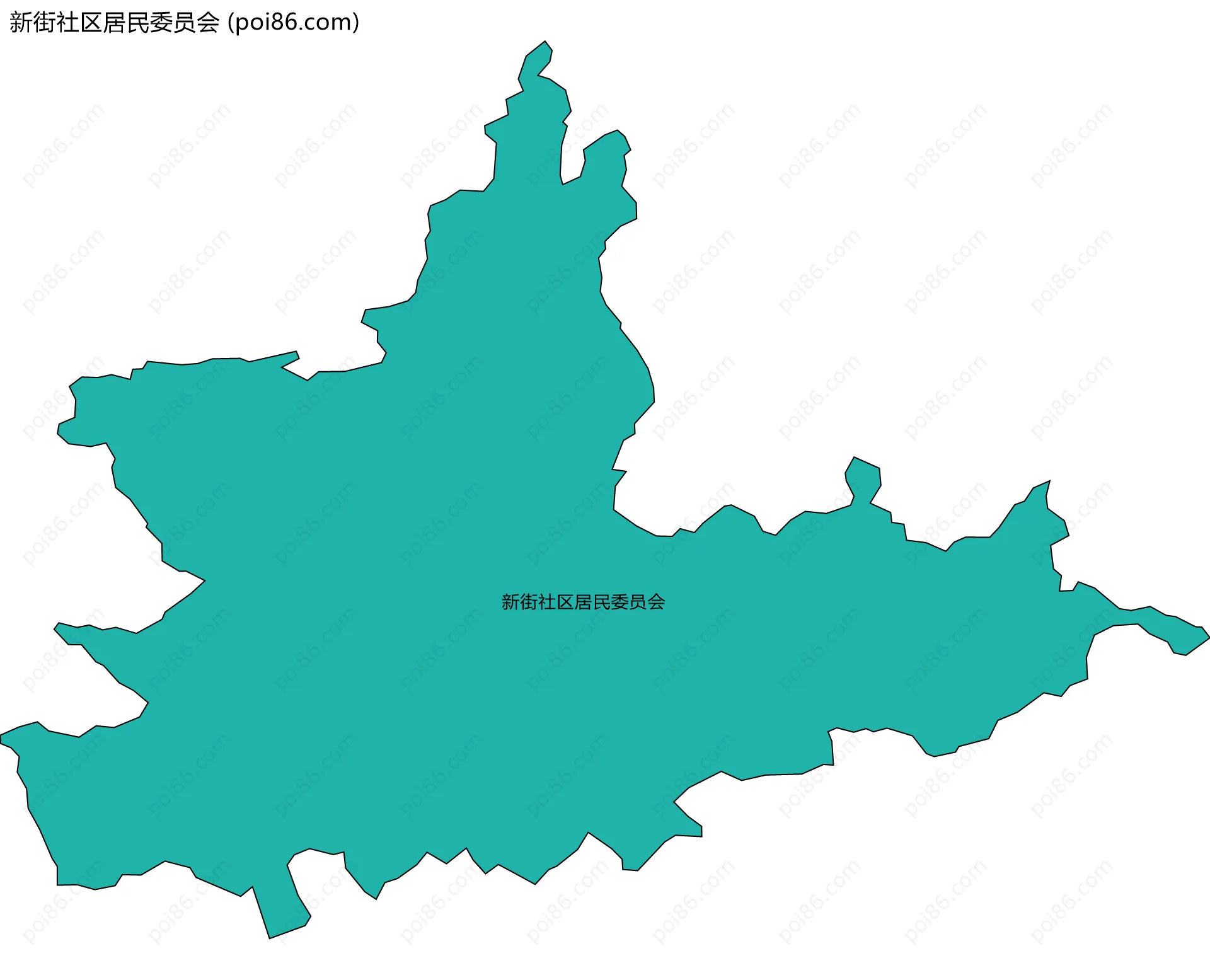 新街社区居民委员会边界地图