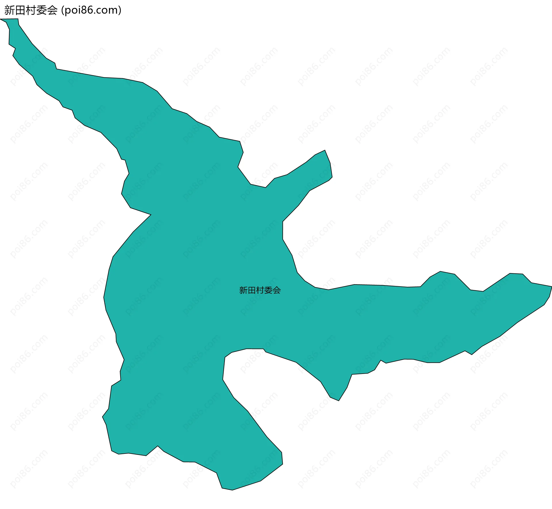 新田村委会边界地图