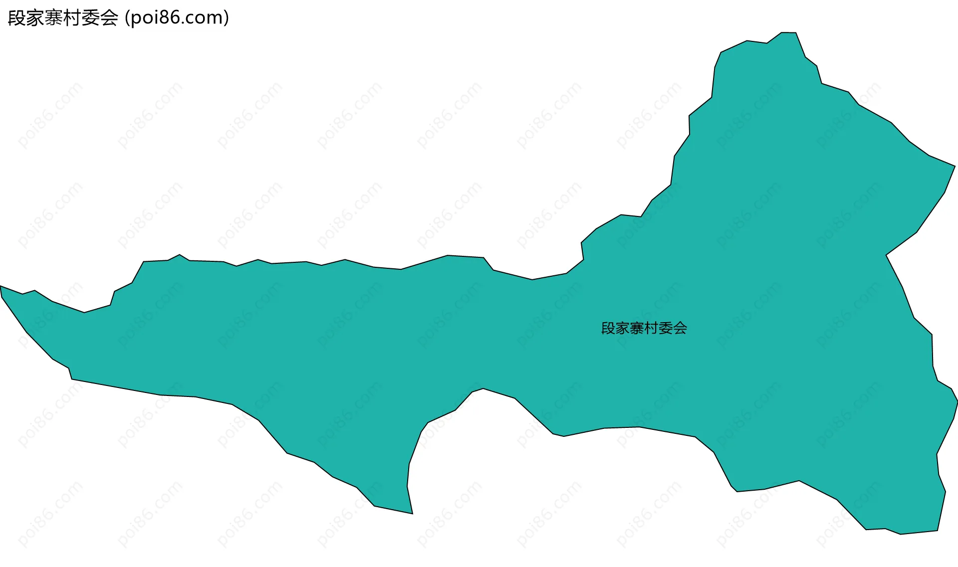段家寨村委会边界地图