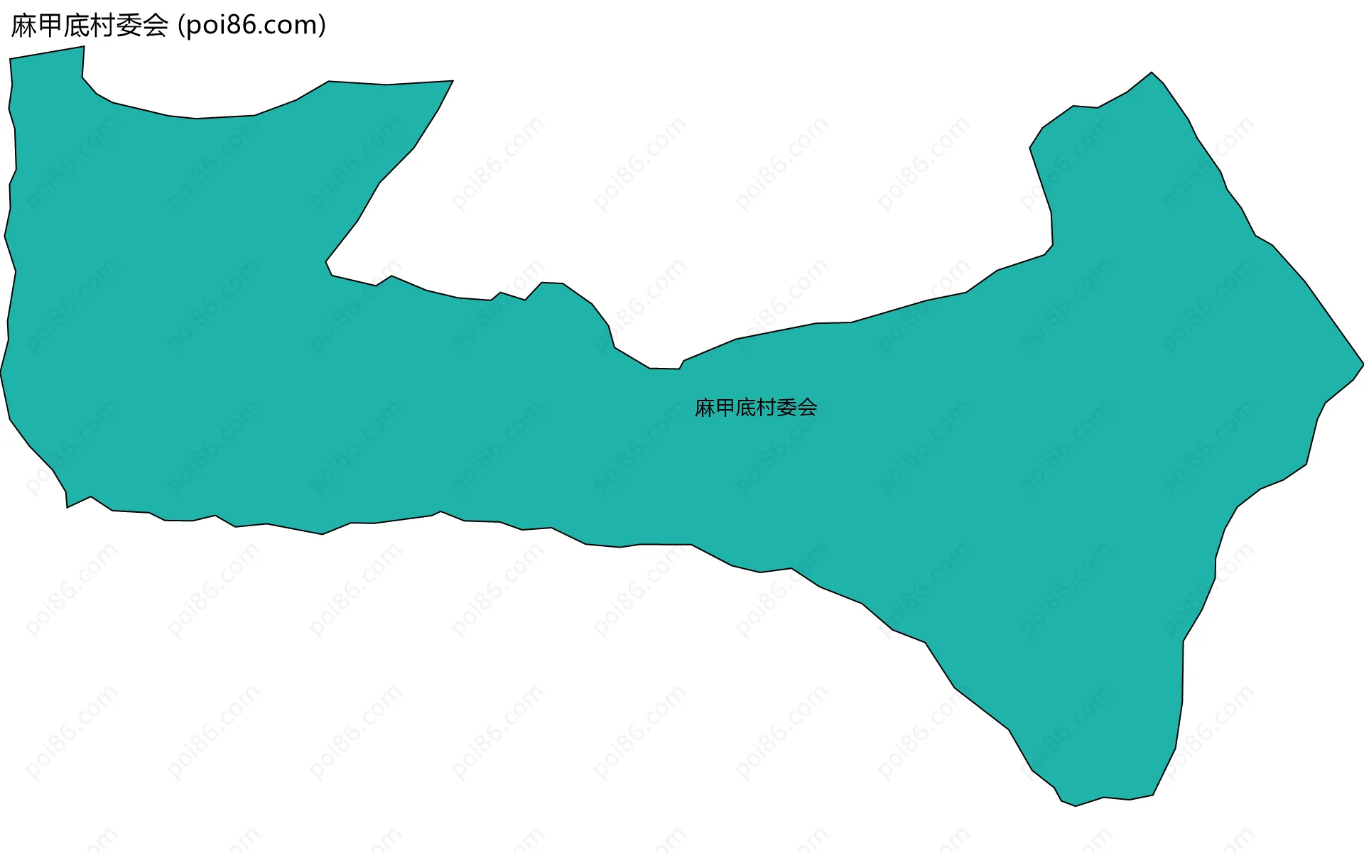 麻甲底村委会边界地图
