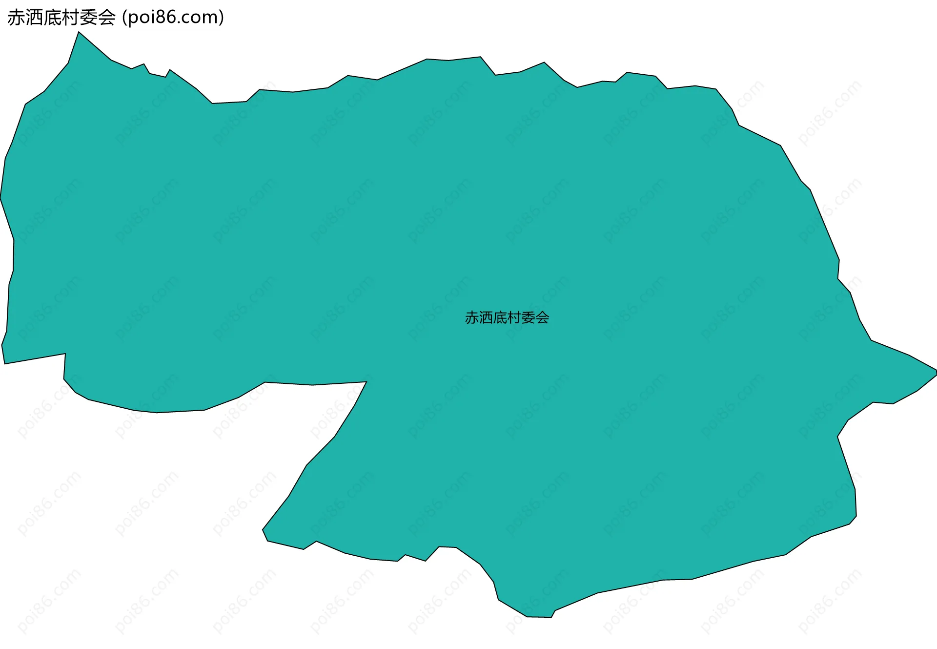 赤洒底村委会边界地图
