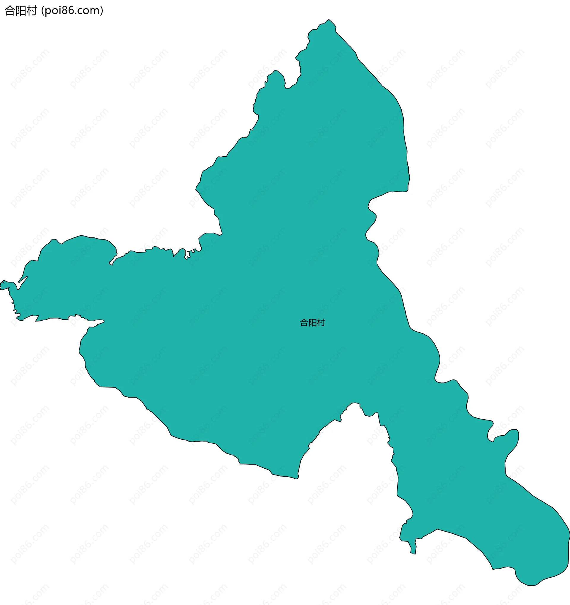 合阳村边界地图