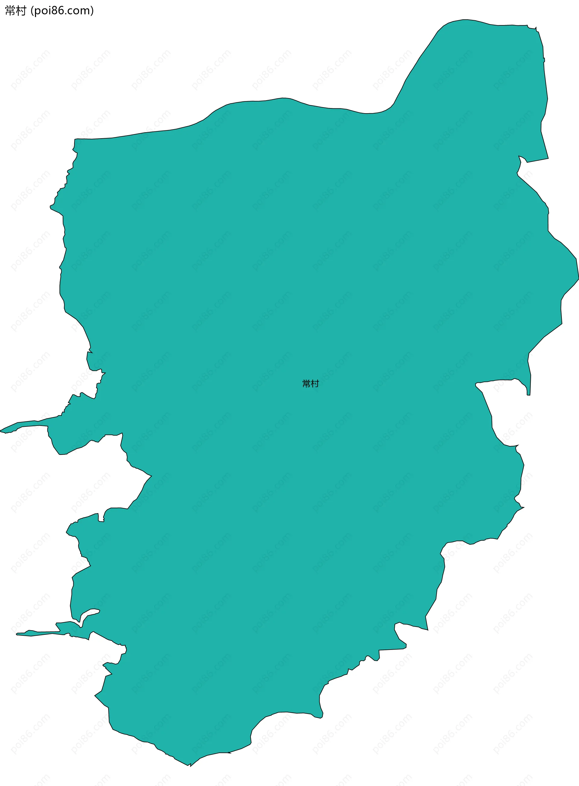 常村边界地图