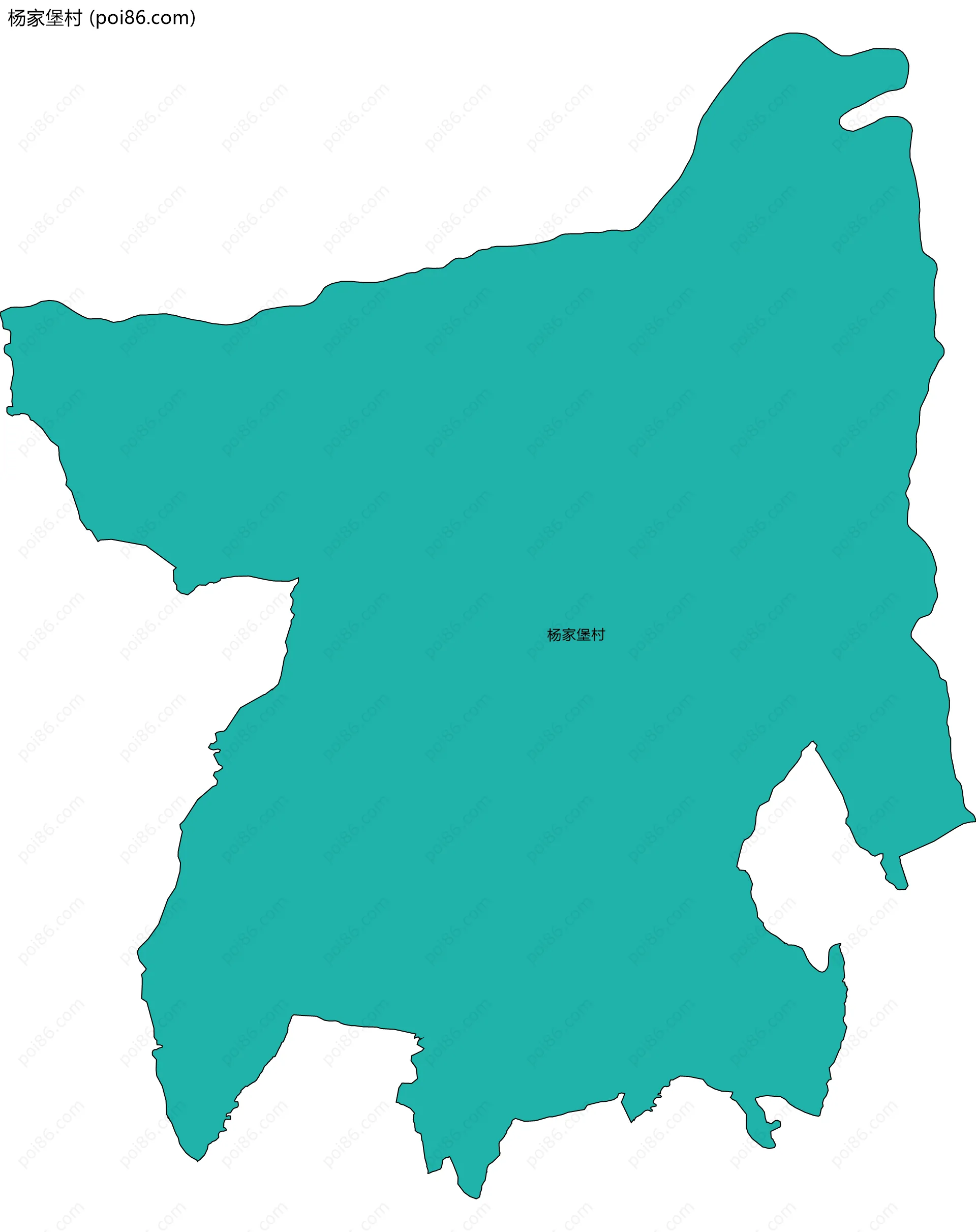杨家堡村边界地图