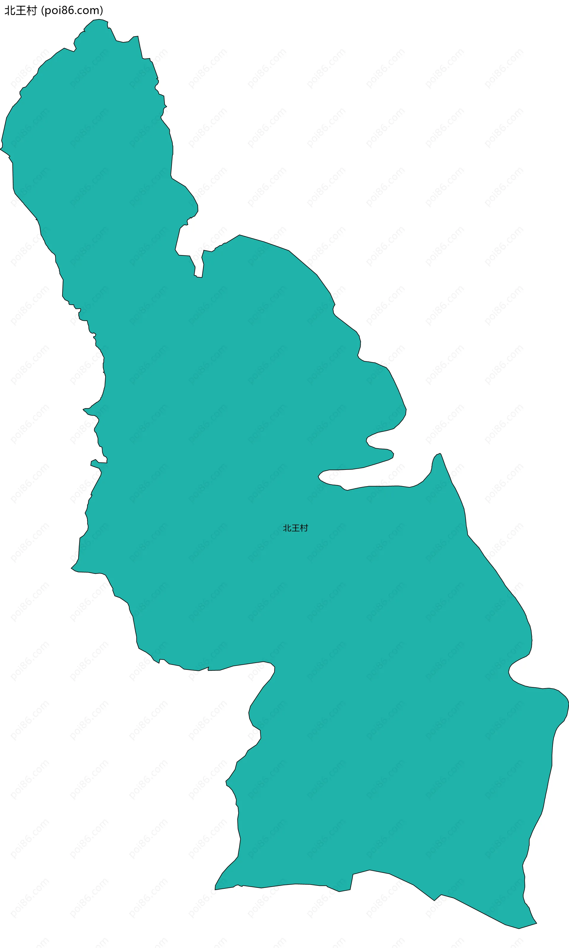 北王村边界地图