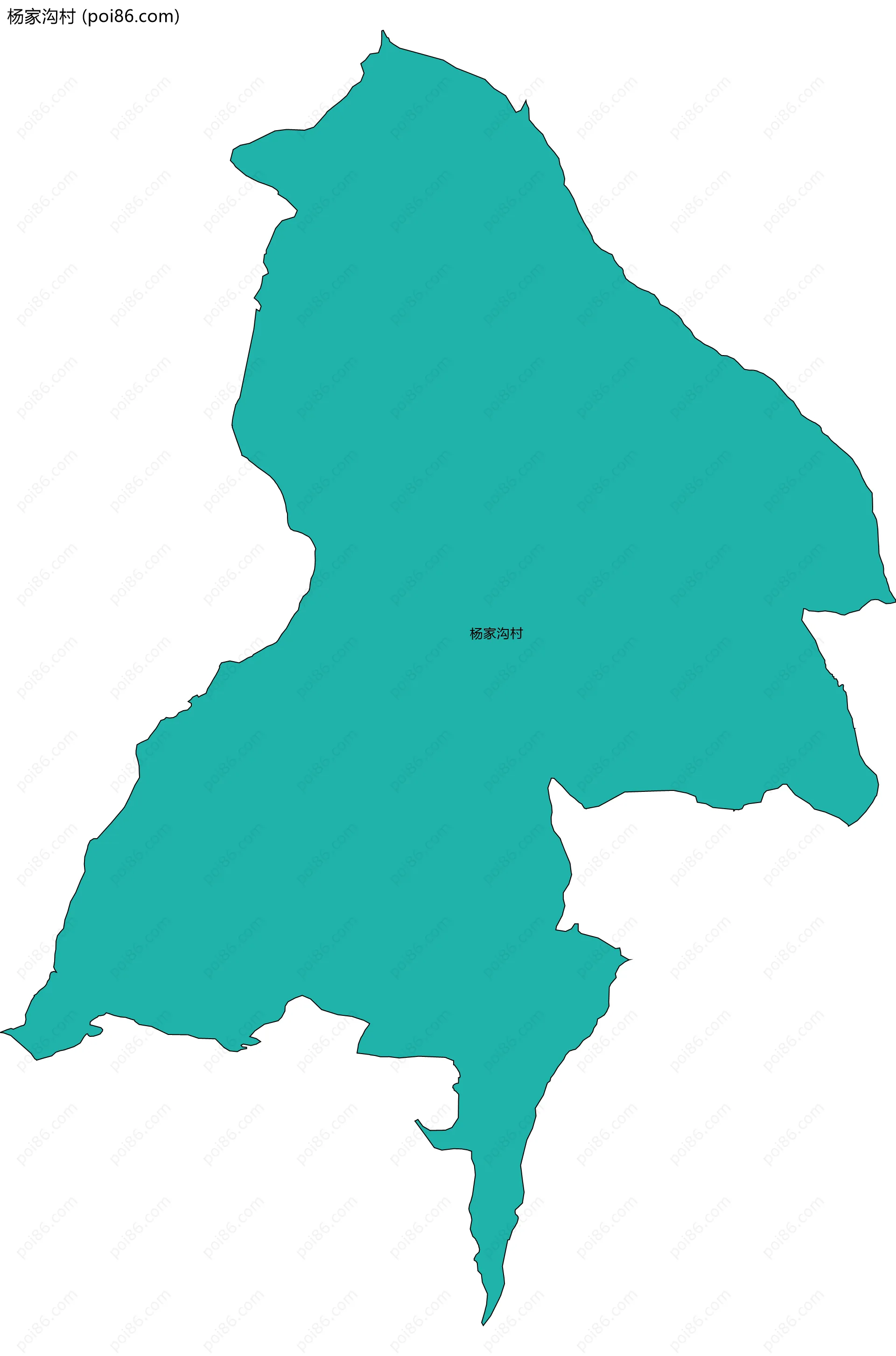 杨家沟村边界地图
