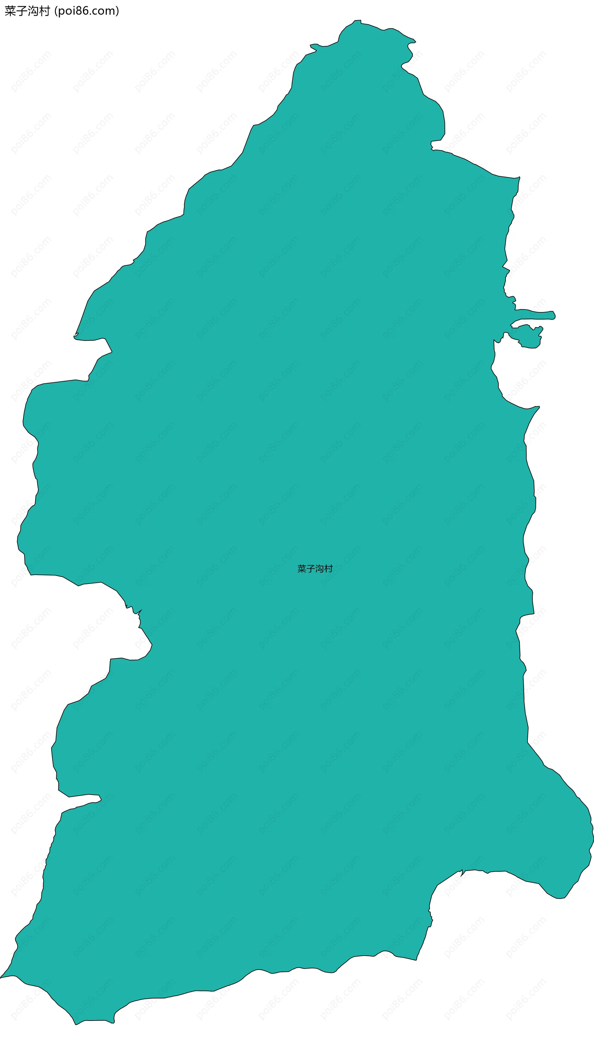 菜子沟村边界地图