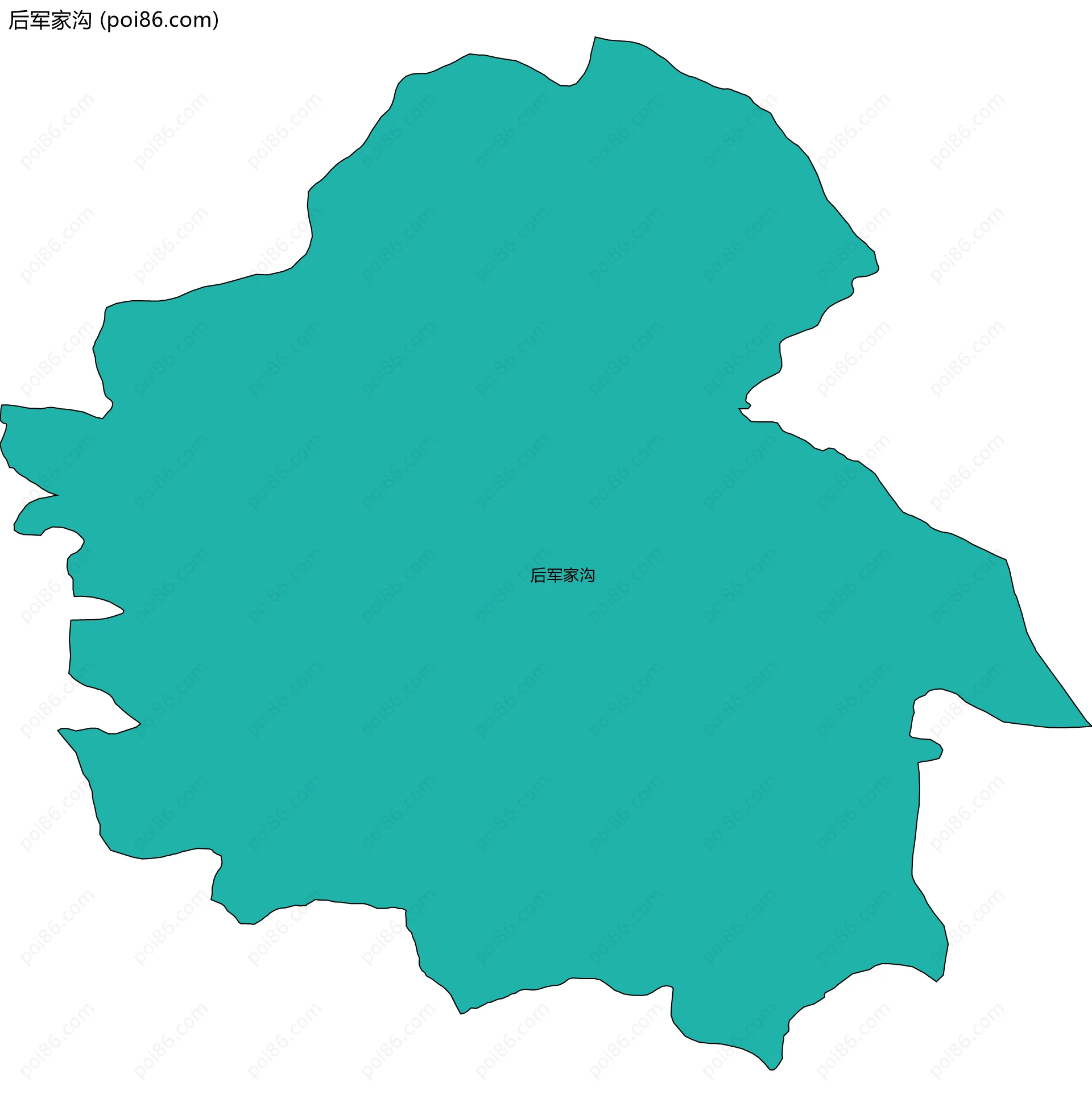 后军家沟边界地图