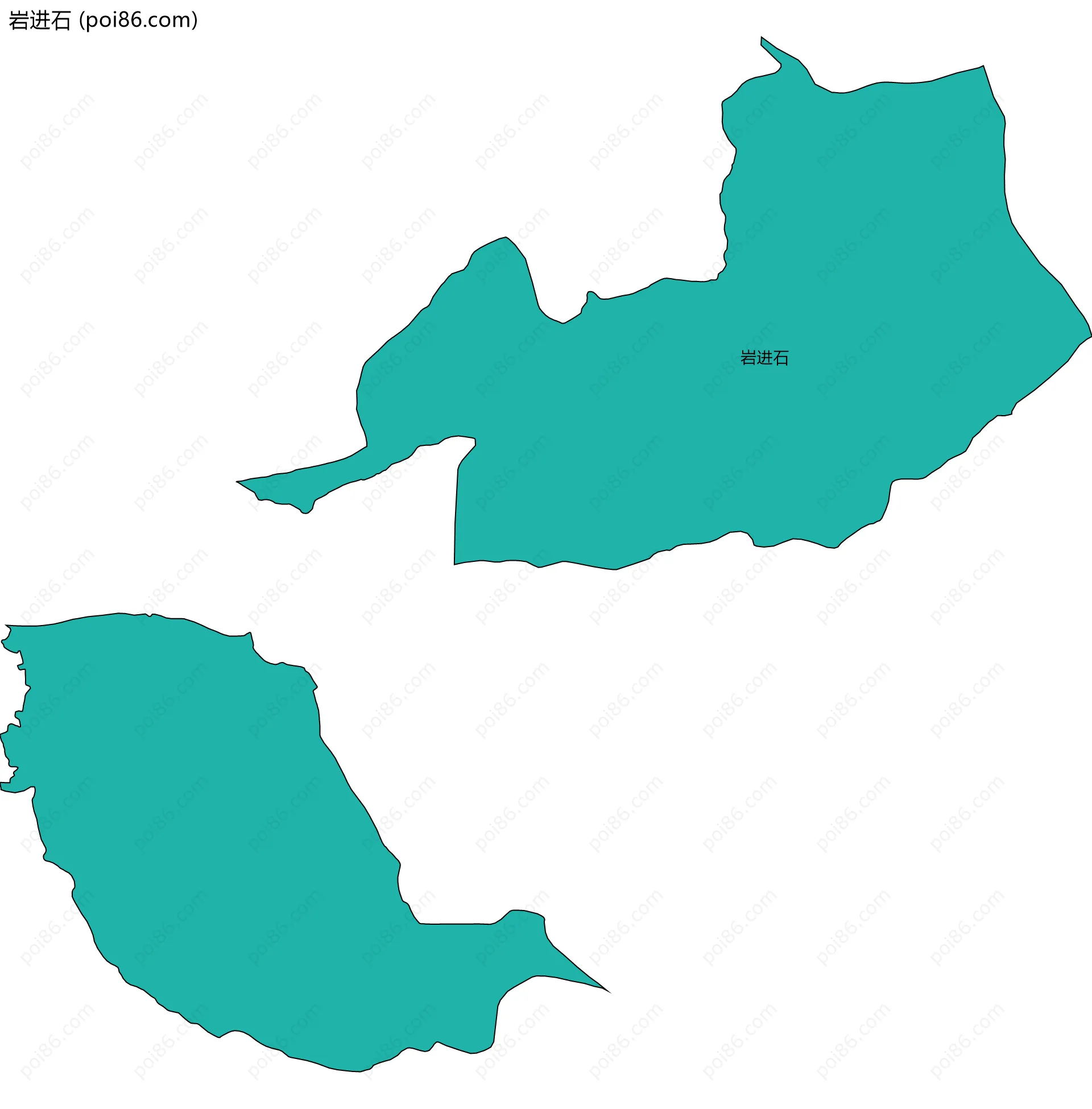 岩进石边界地图