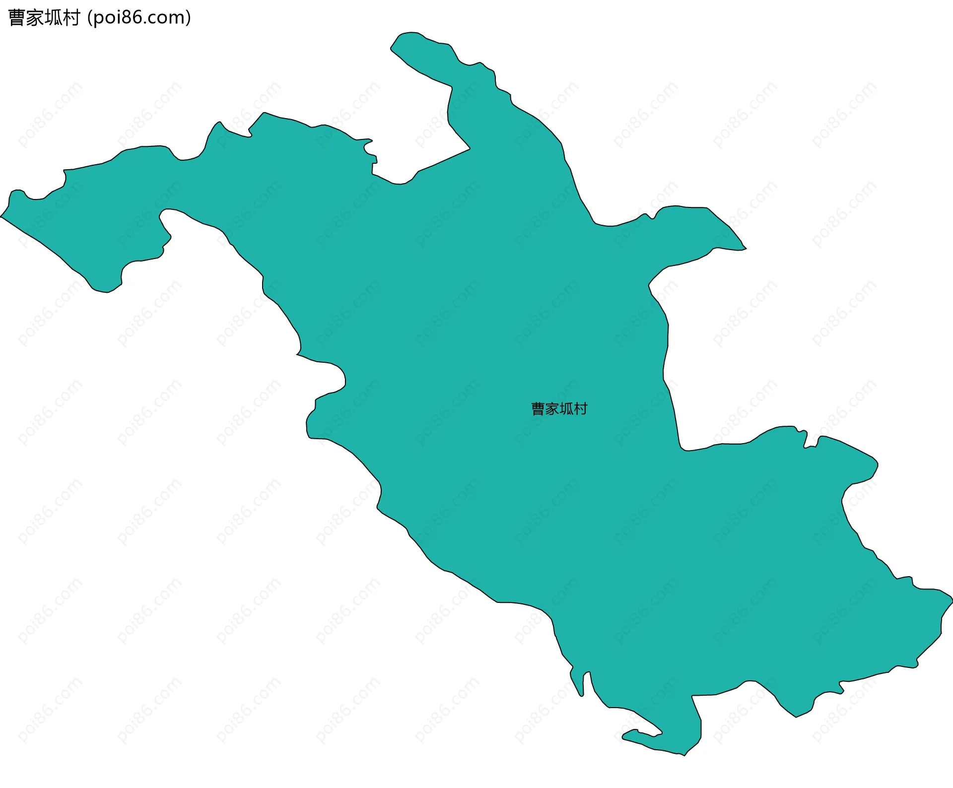 曹家坬村边界地图