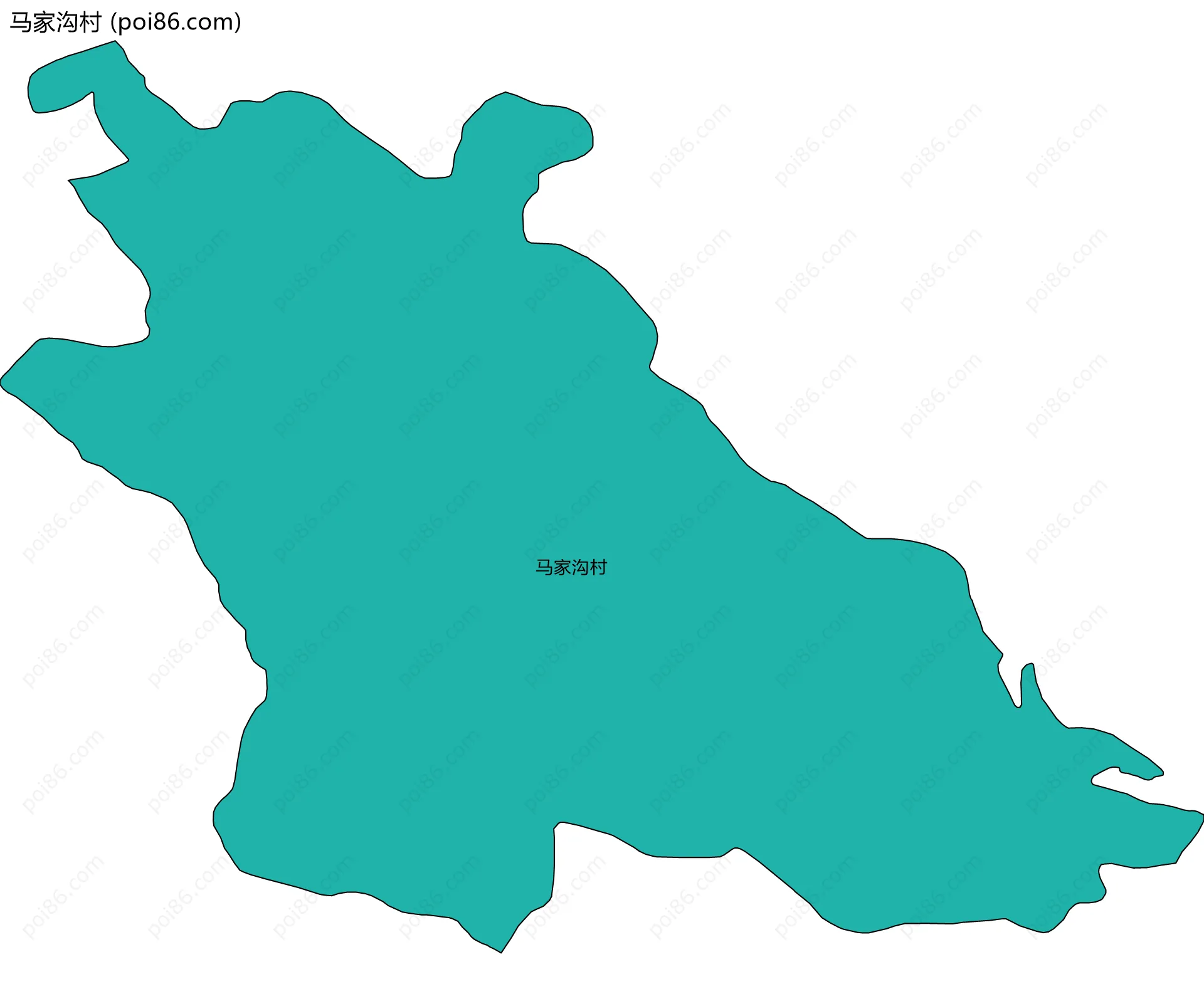 马家沟村边界地图
