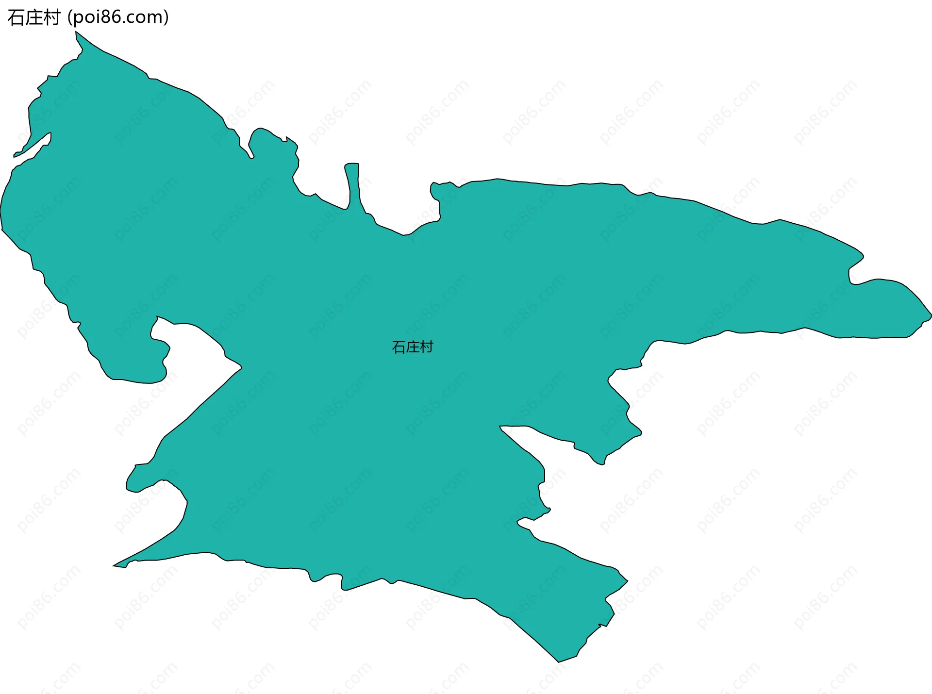 石庄村边界地图