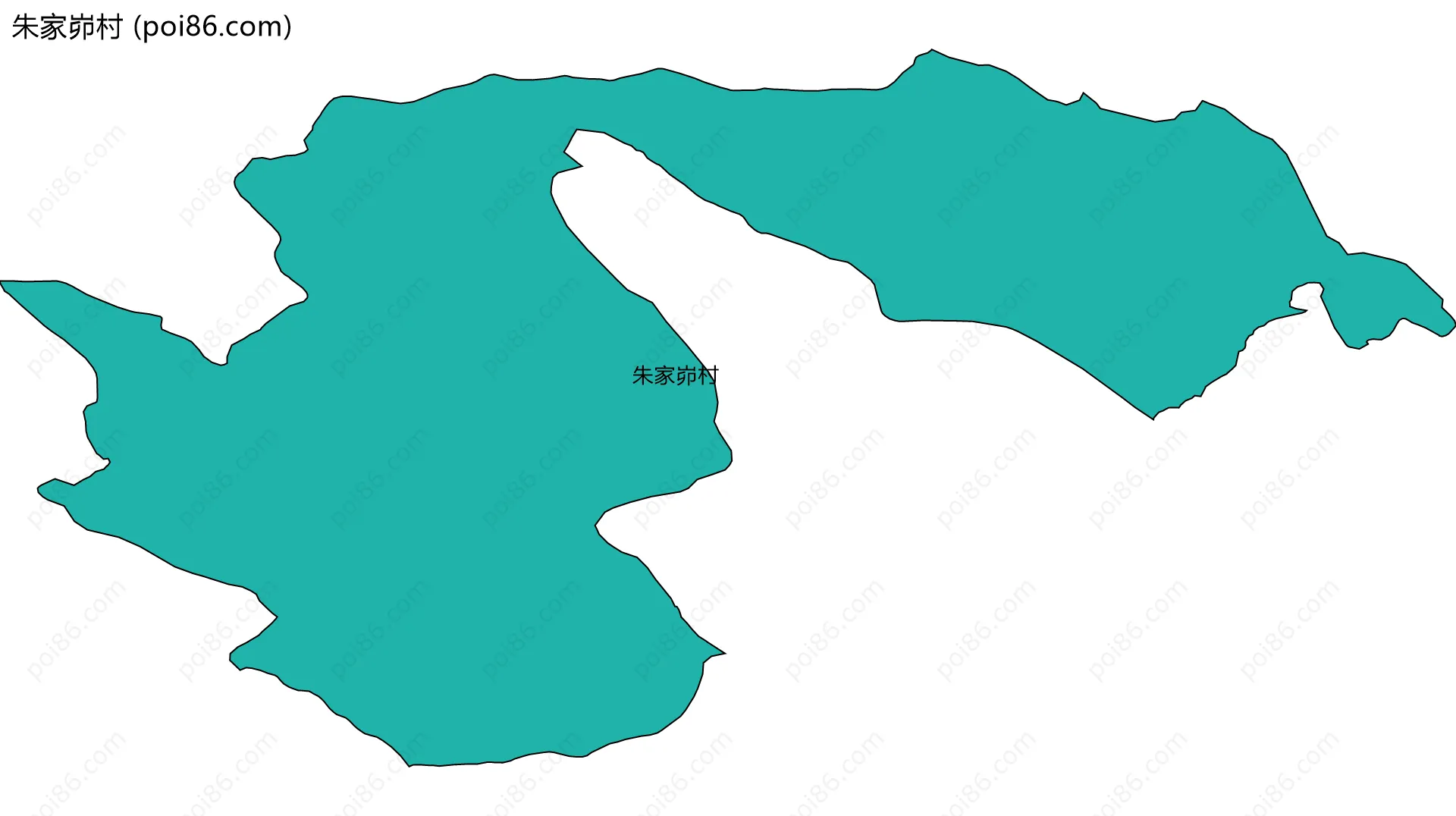 朱家峁村边界地图