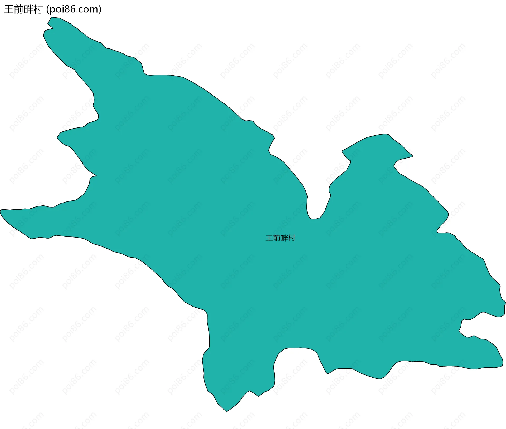 王前畔村边界地图