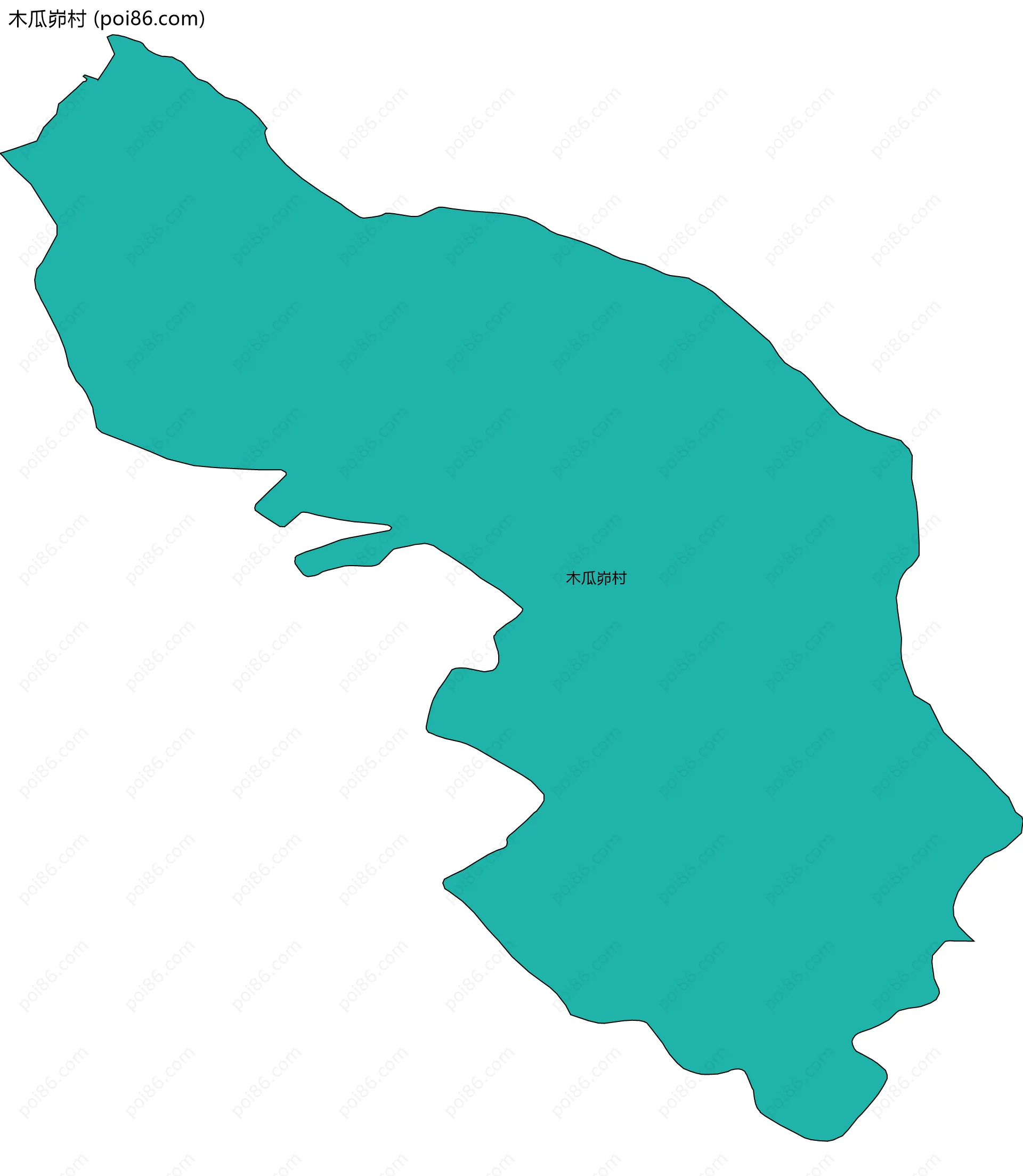 木瓜峁村边界地图