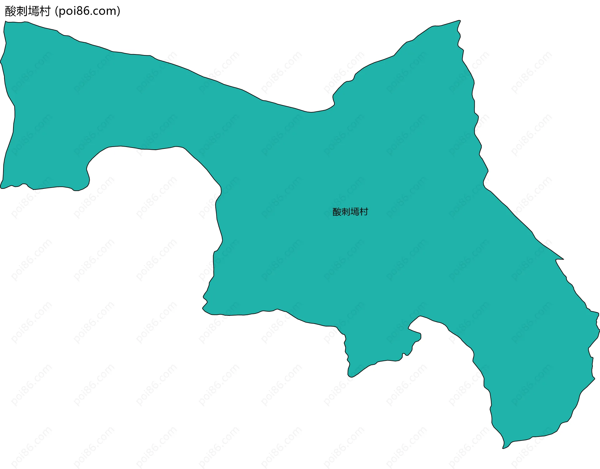 酸刺墕村边界地图