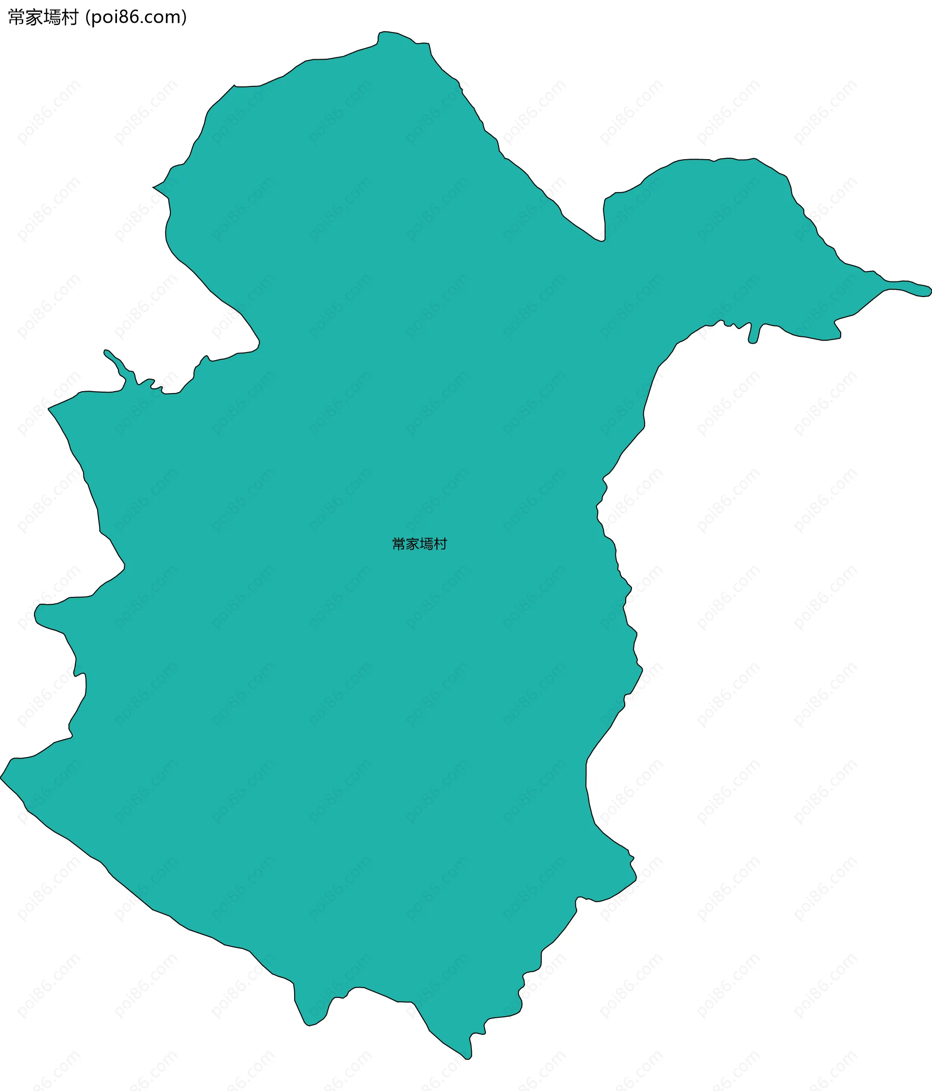 常家墕村边界地图