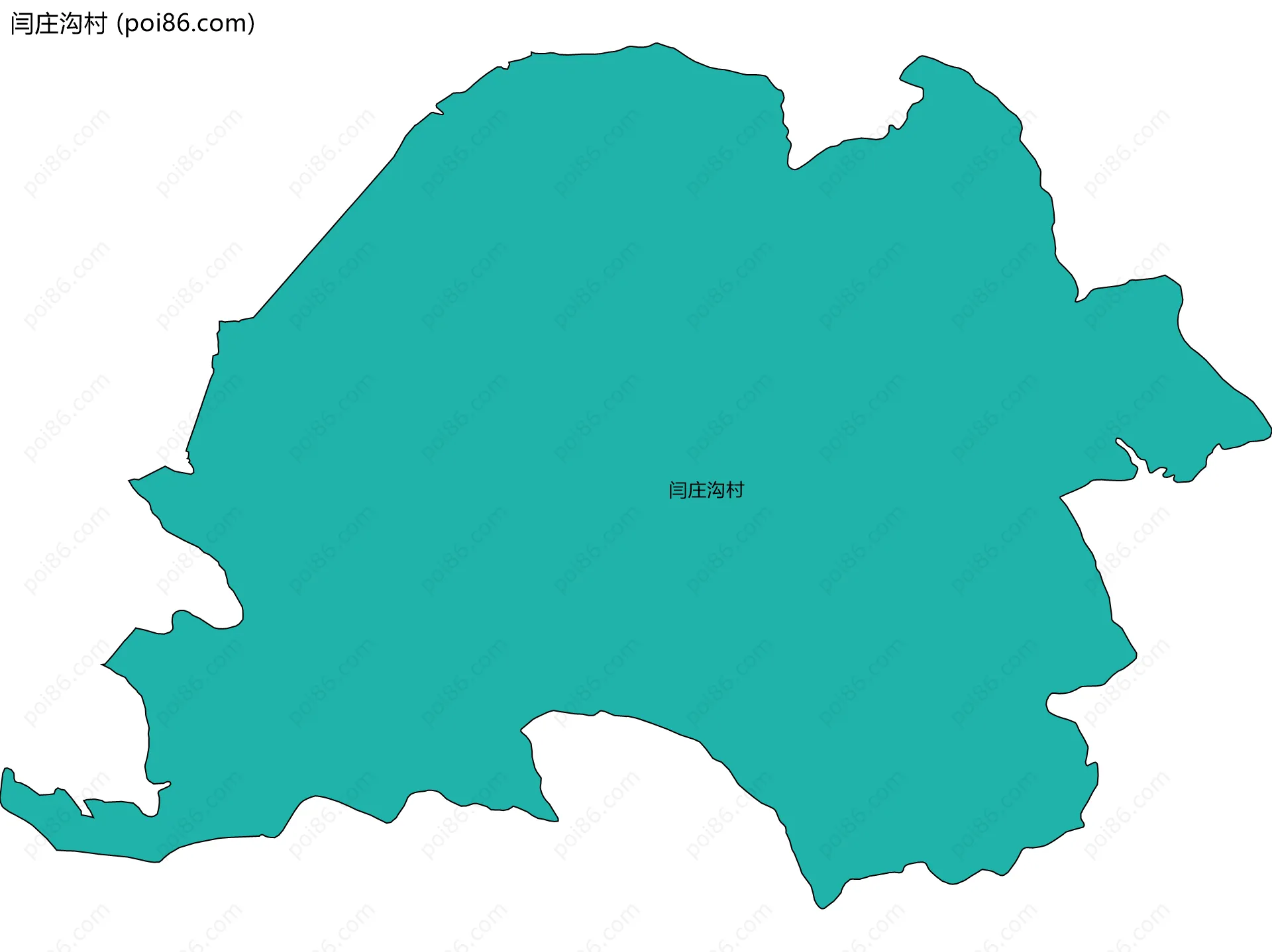 闫庄沟村边界地图