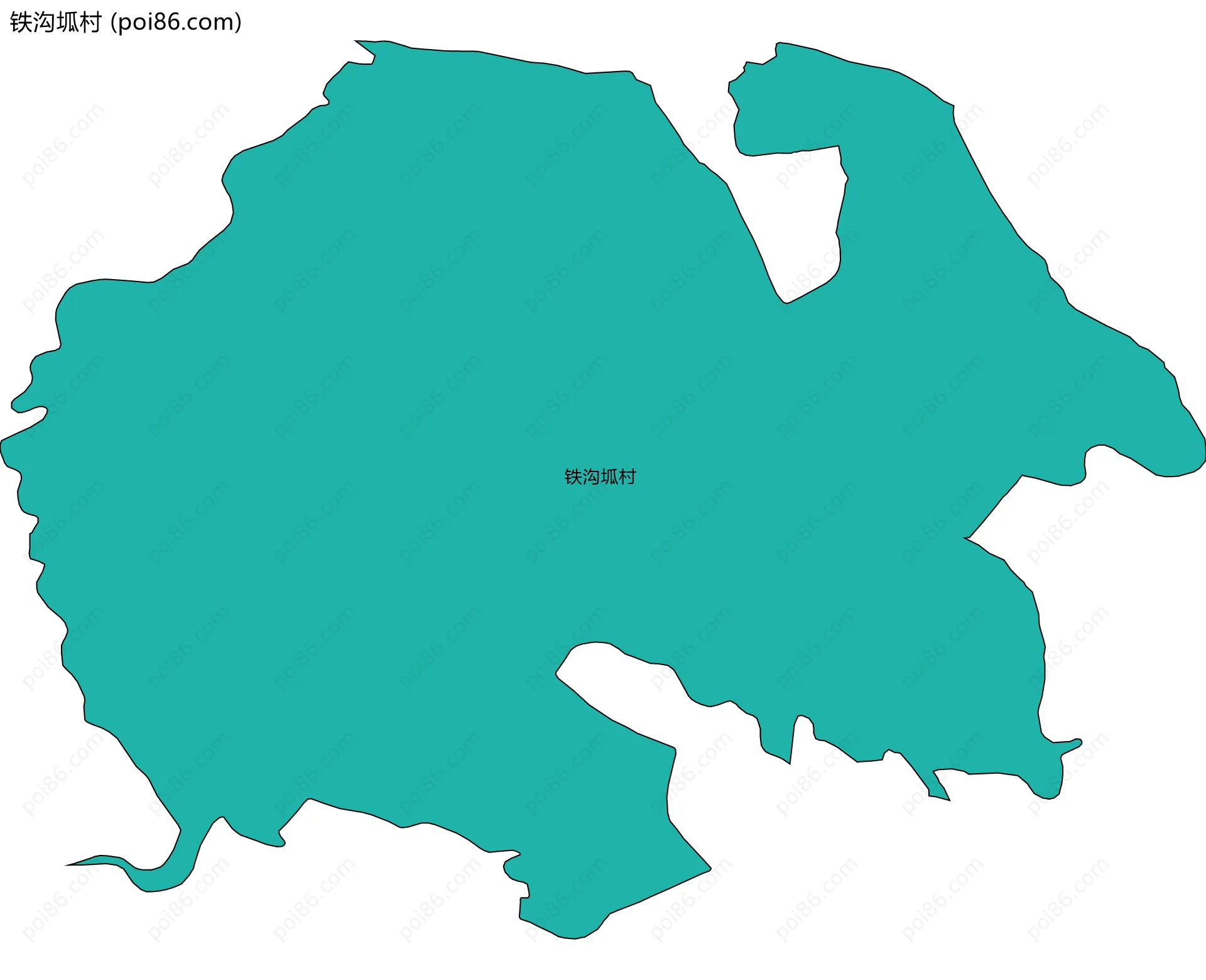 铁沟坬村边界地图