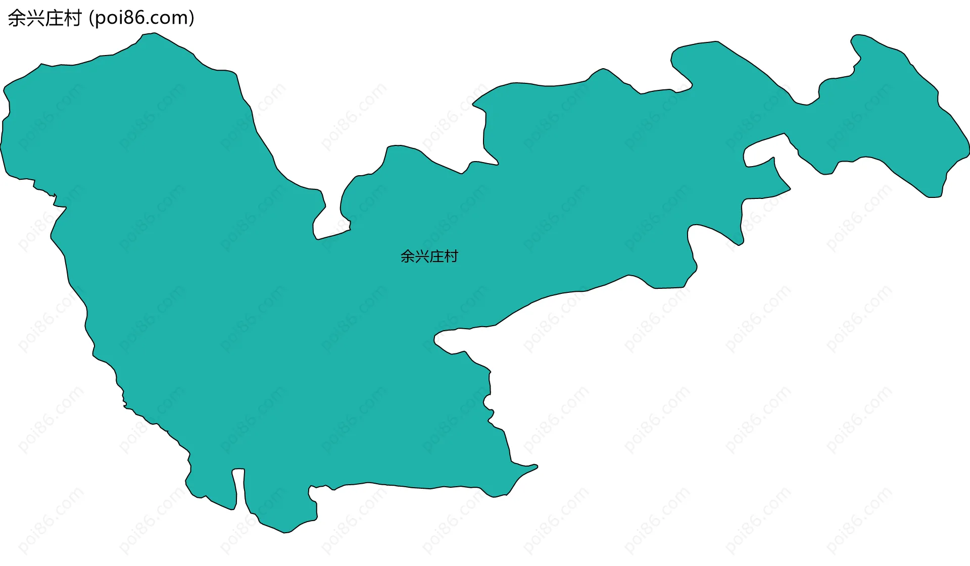 余兴庄村边界地图