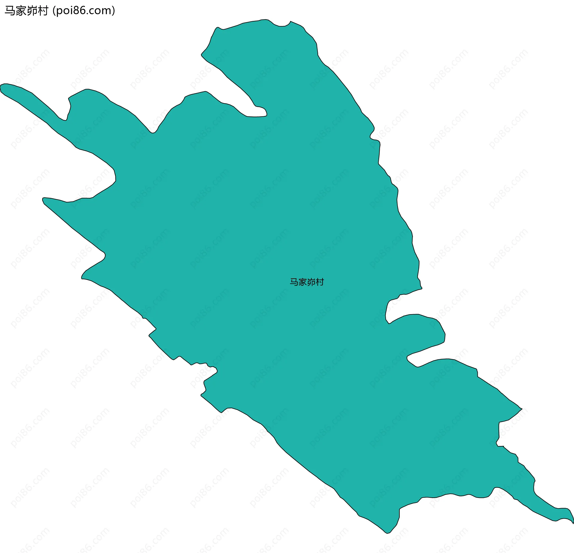 马家峁村边界地图