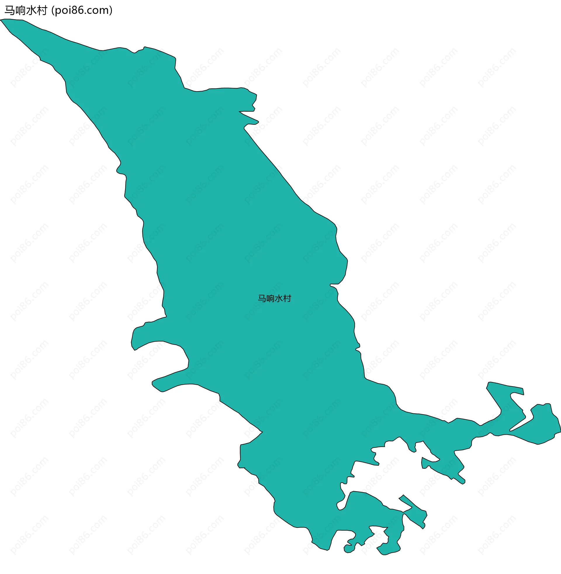 马响水村边界地图