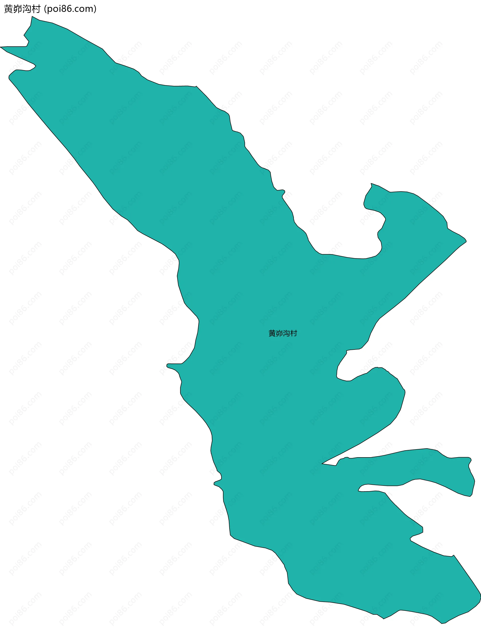 黄峁沟村边界地图