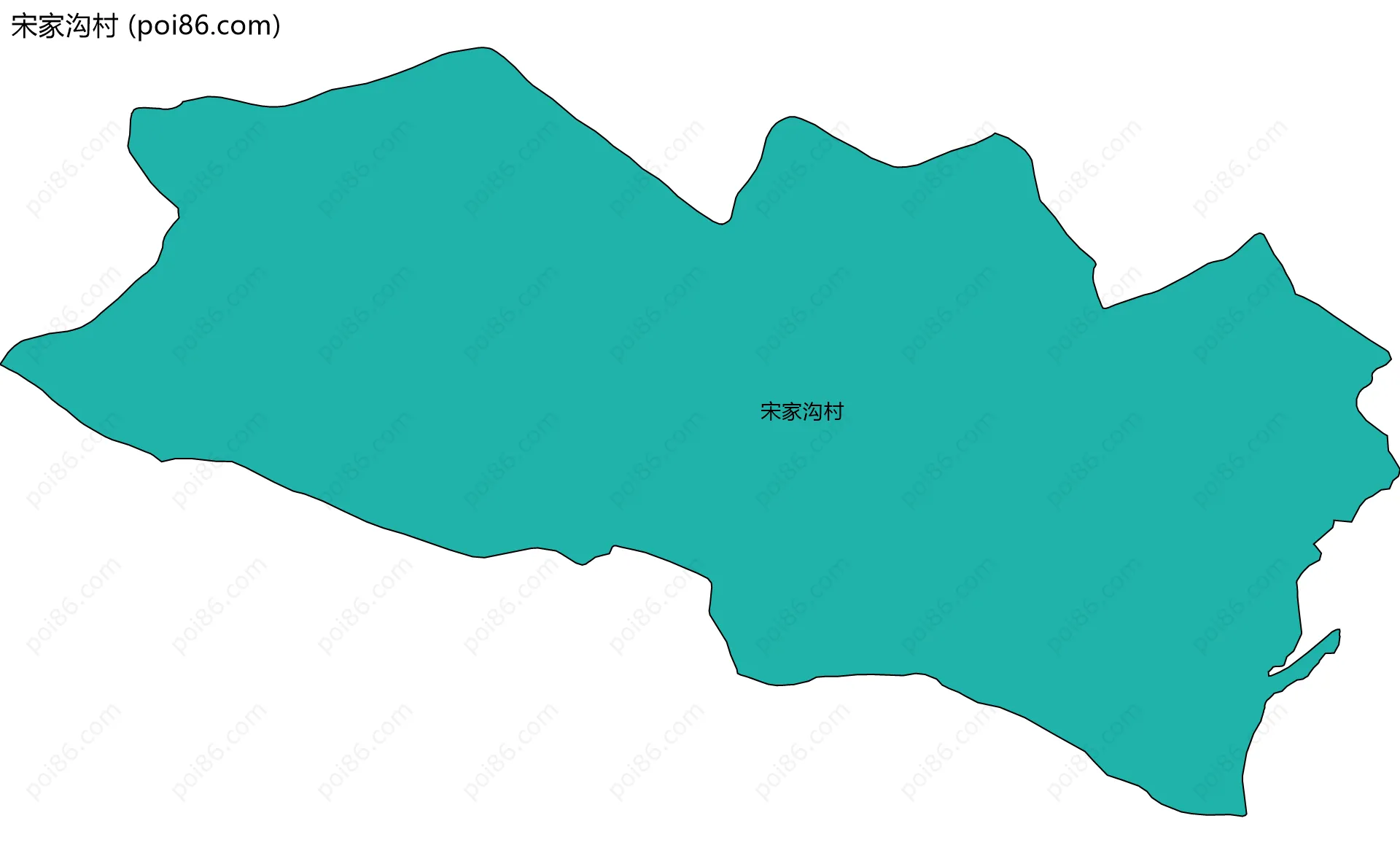 宋家沟村边界地图