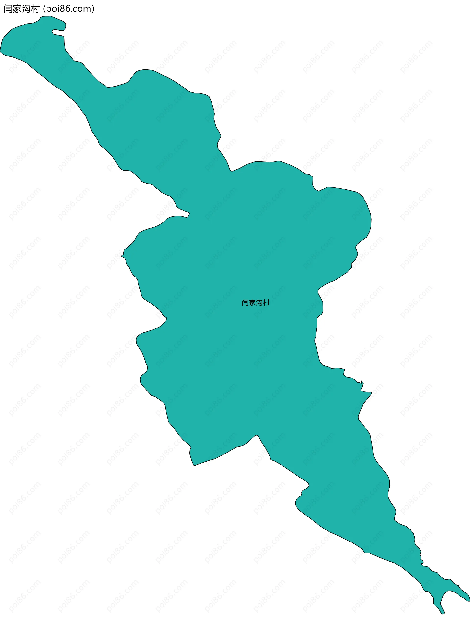 闫家沟村边界地图