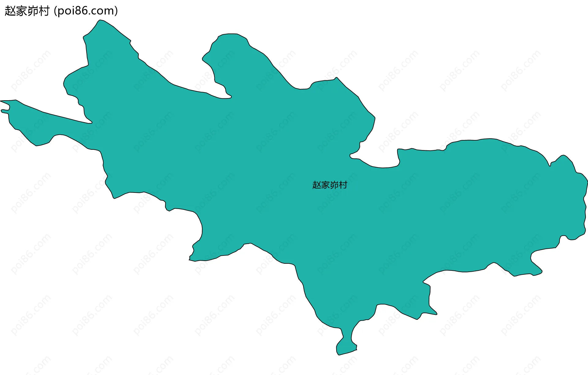 赵家峁村边界地图