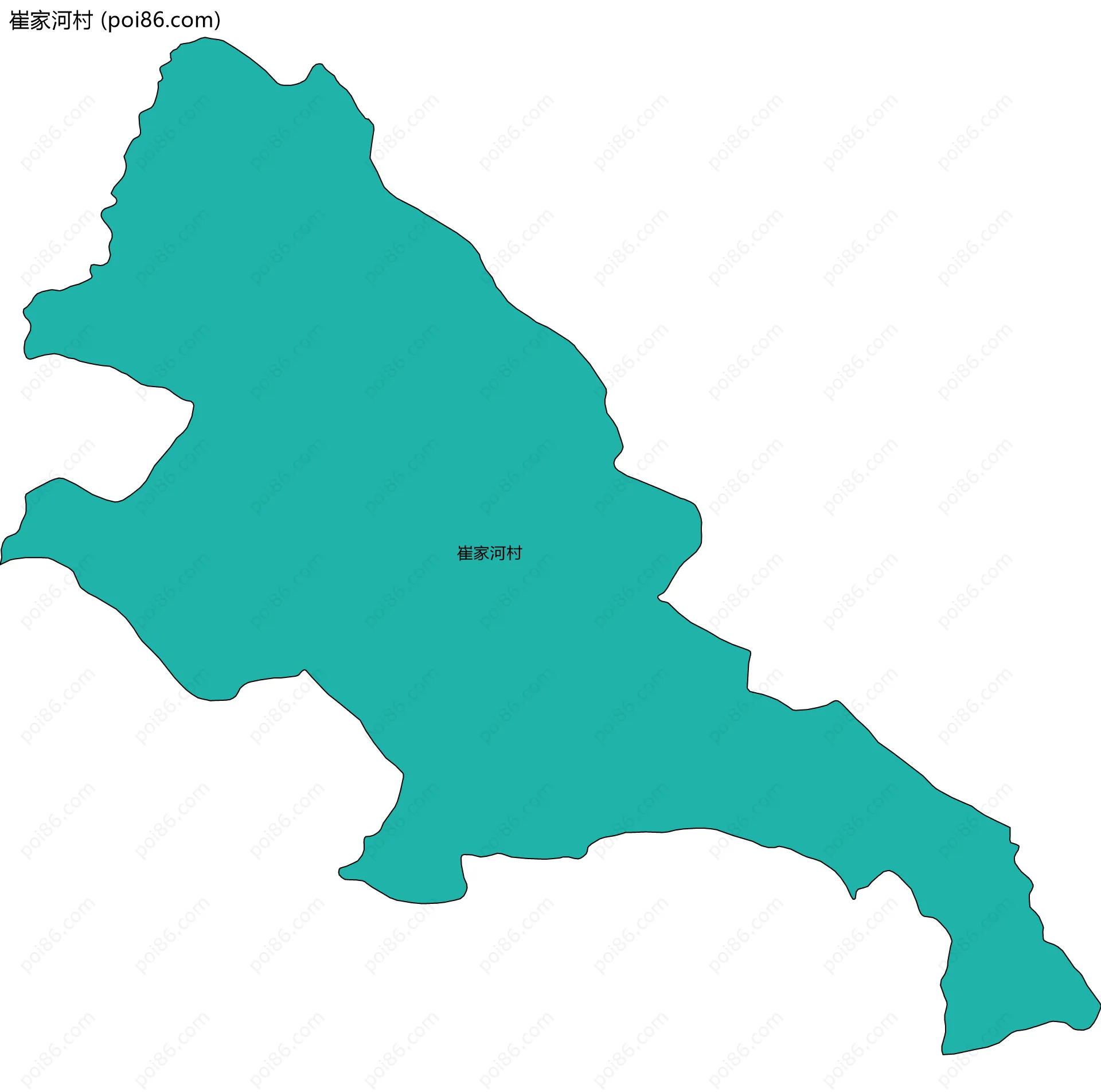 崔家河村边界地图