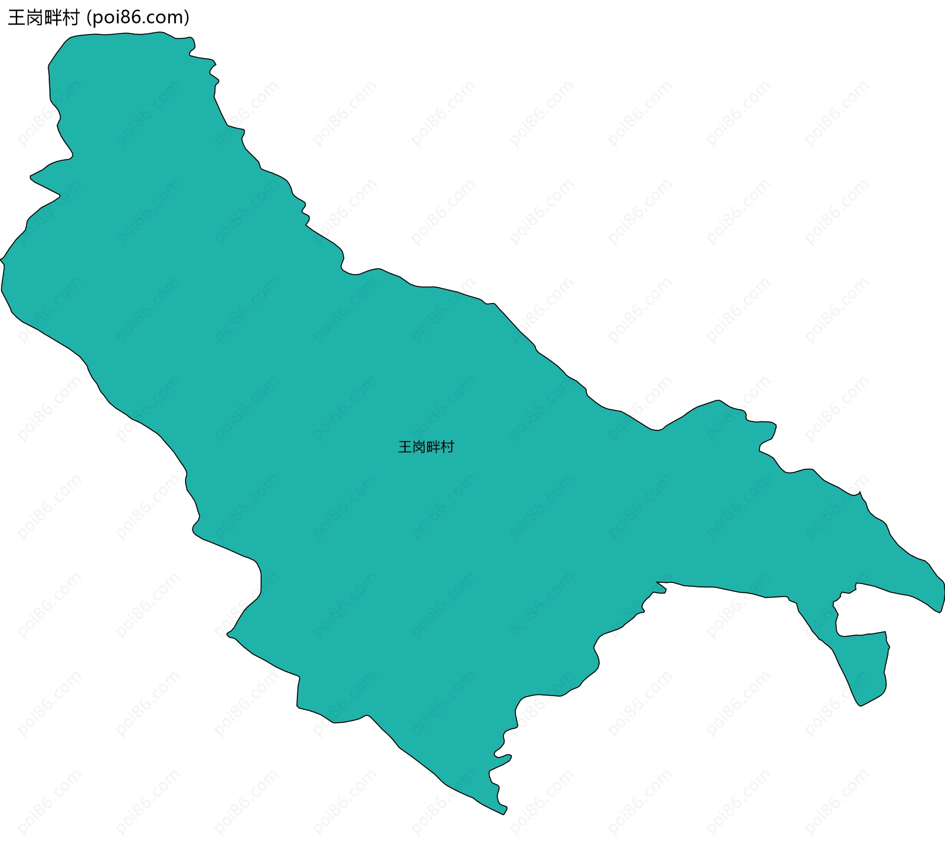 王岗畔村边界地图