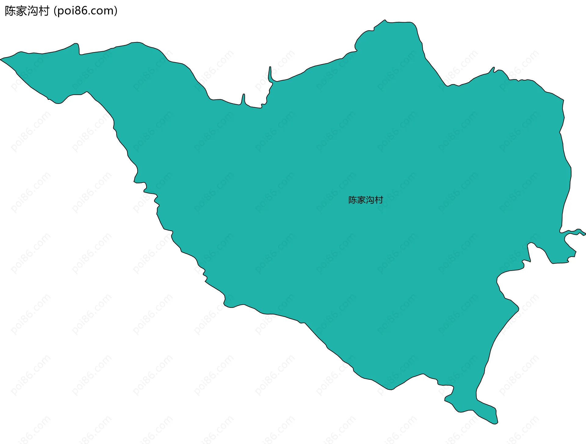 陈家沟村边界地图