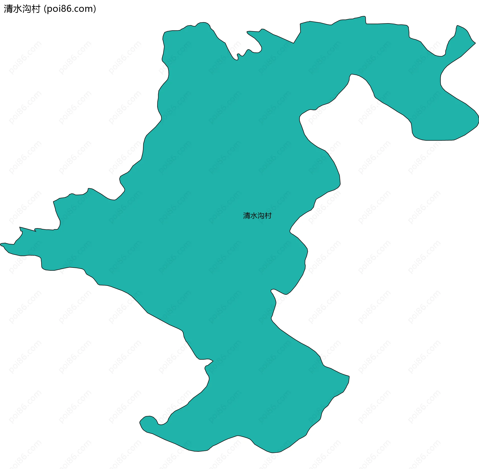 清水沟村边界地图