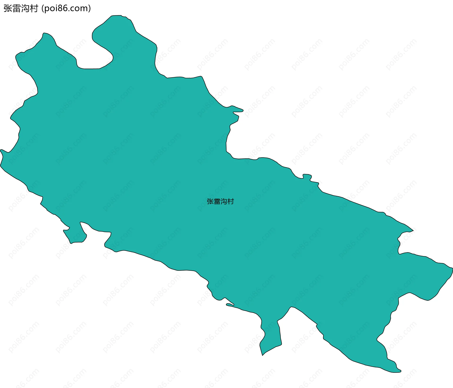 张雷沟村边界地图