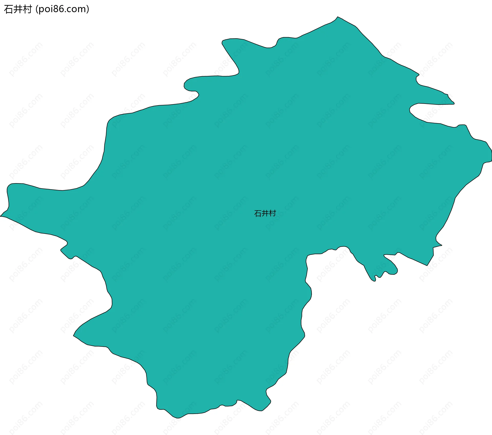 石井村边界地图