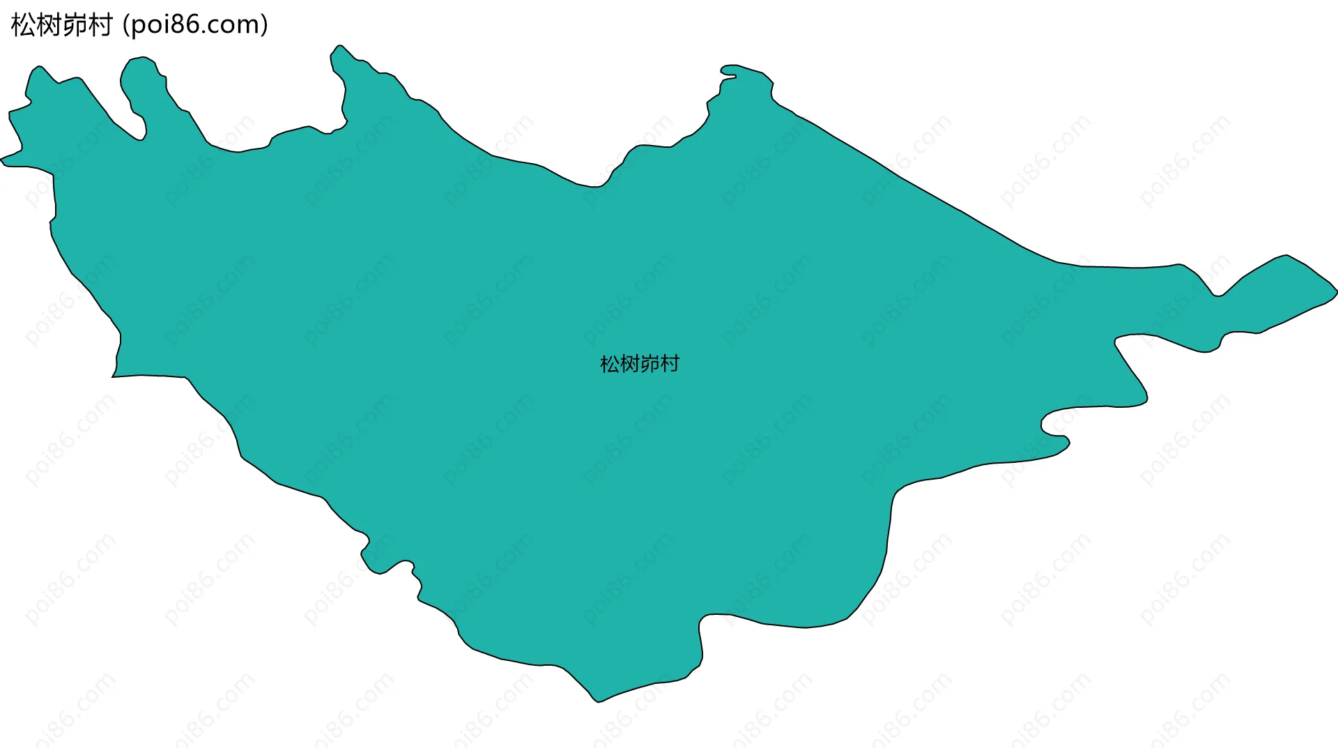 松树峁村边界地图