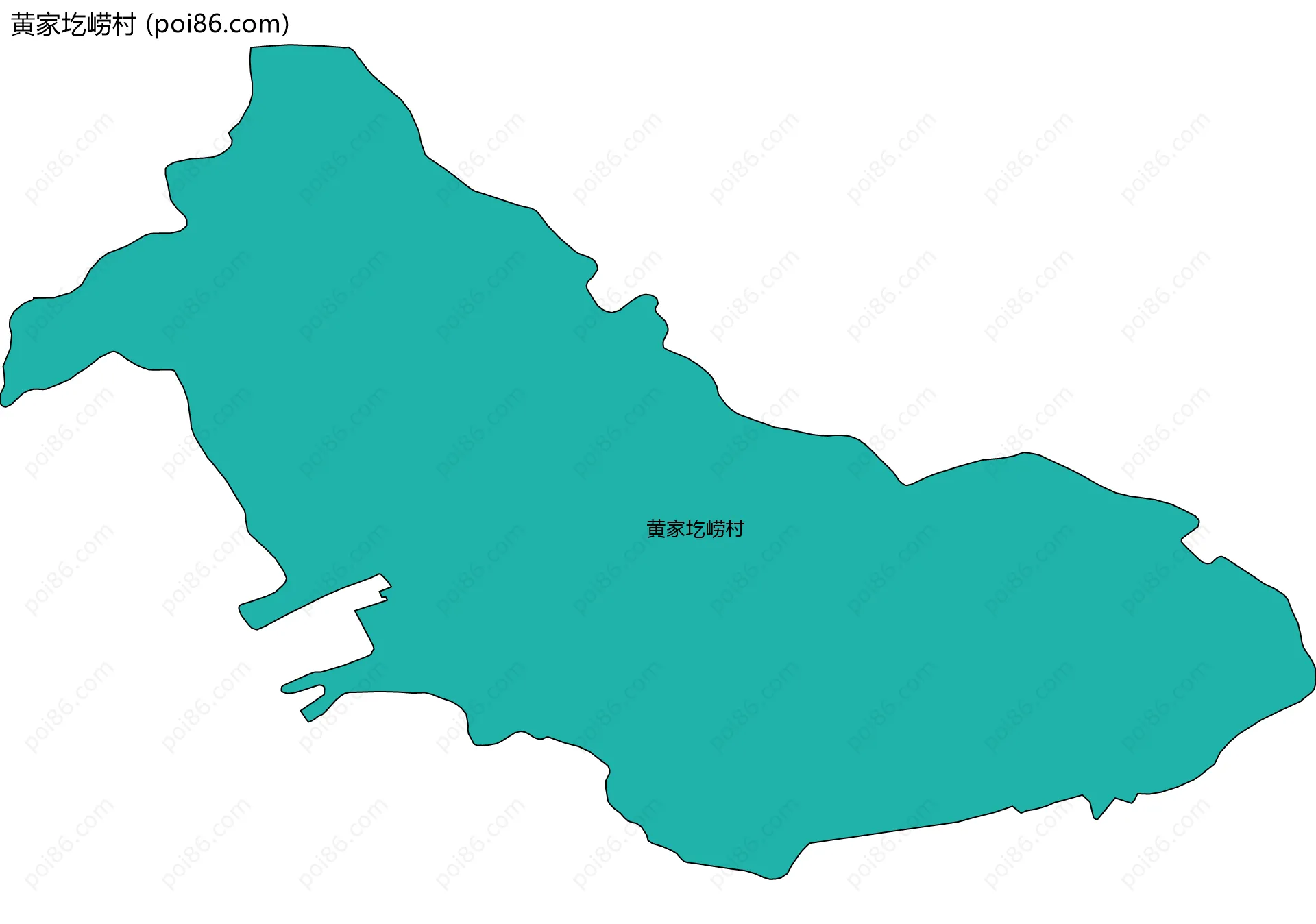 黄家圪崂村边界地图