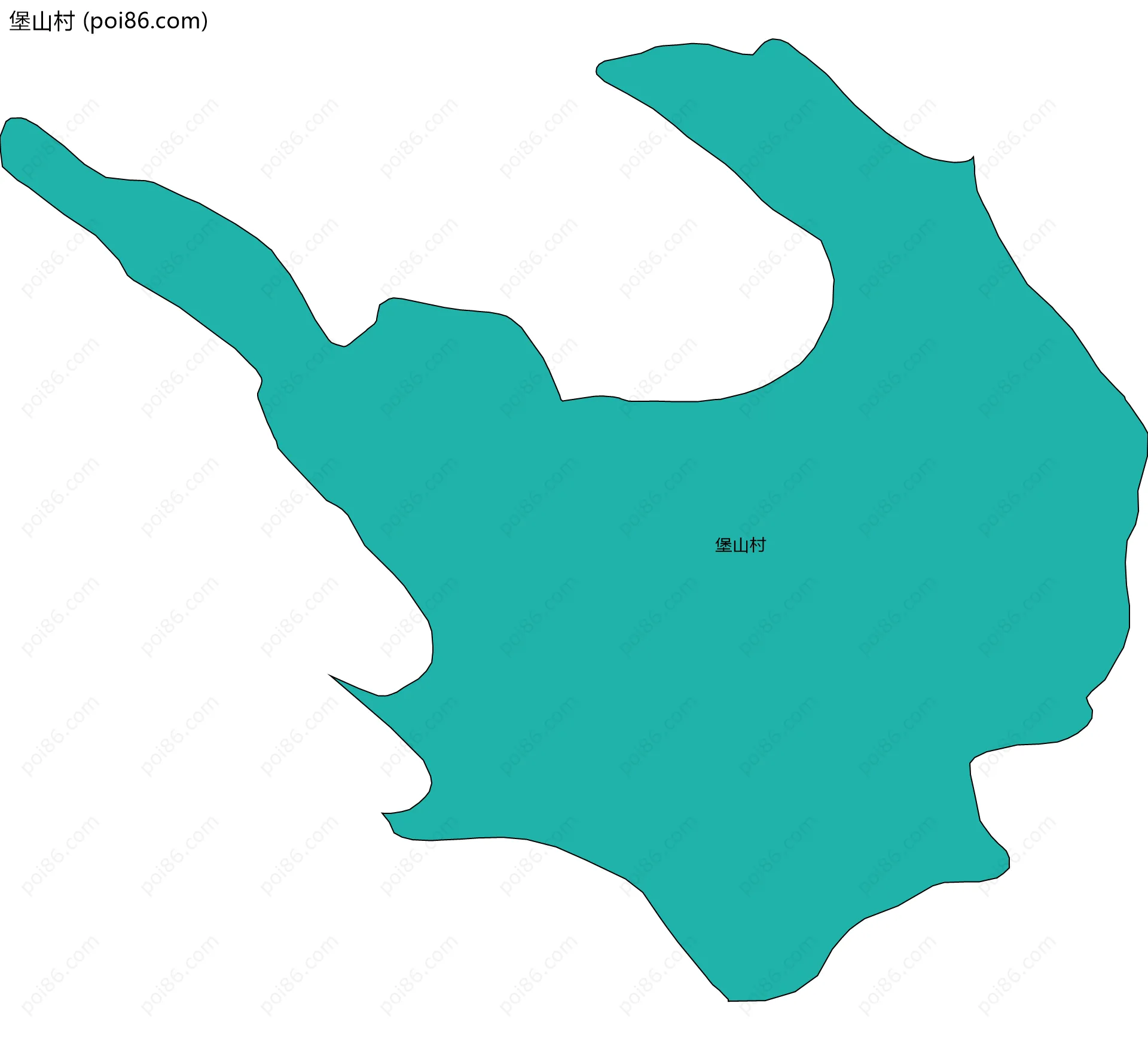 堡山村边界地图