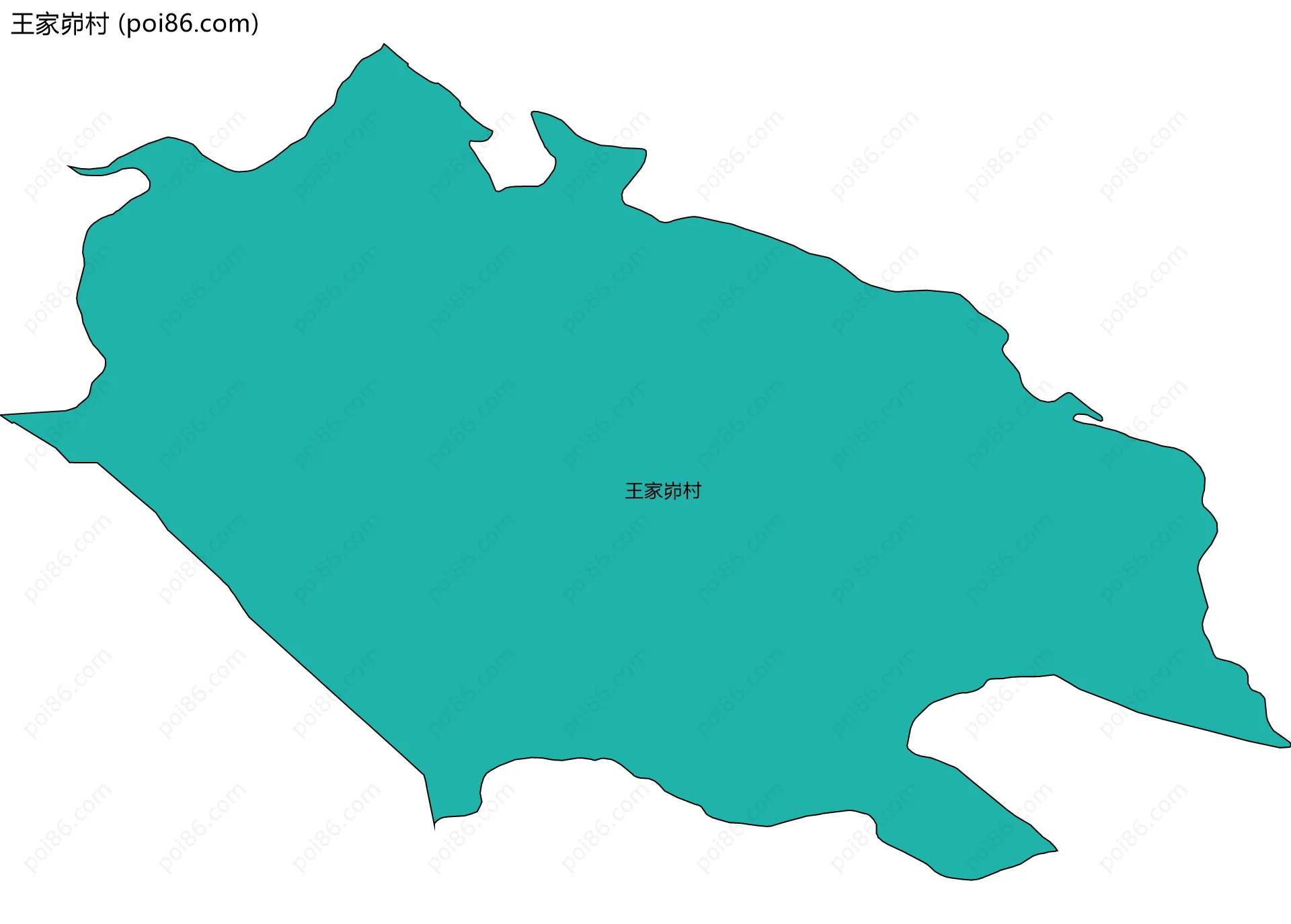 王家峁村边界地图