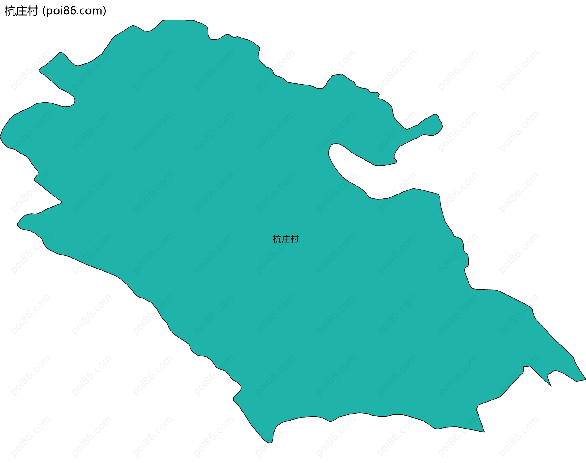 杭庄村边界地图