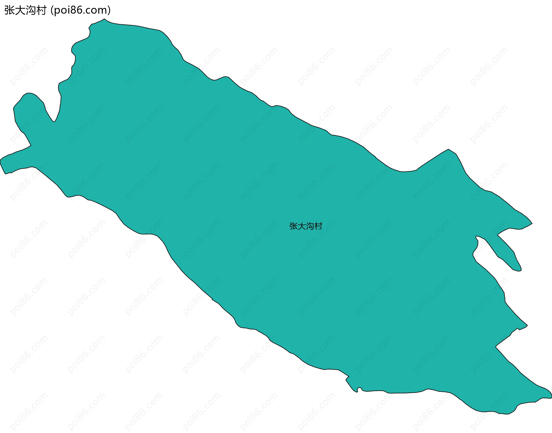张大沟村边界地图