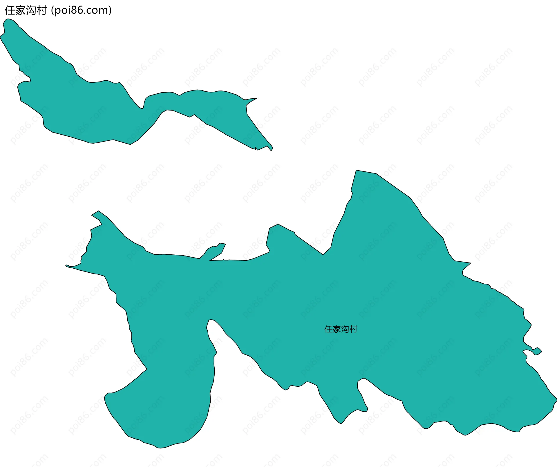 任家沟村边界地图