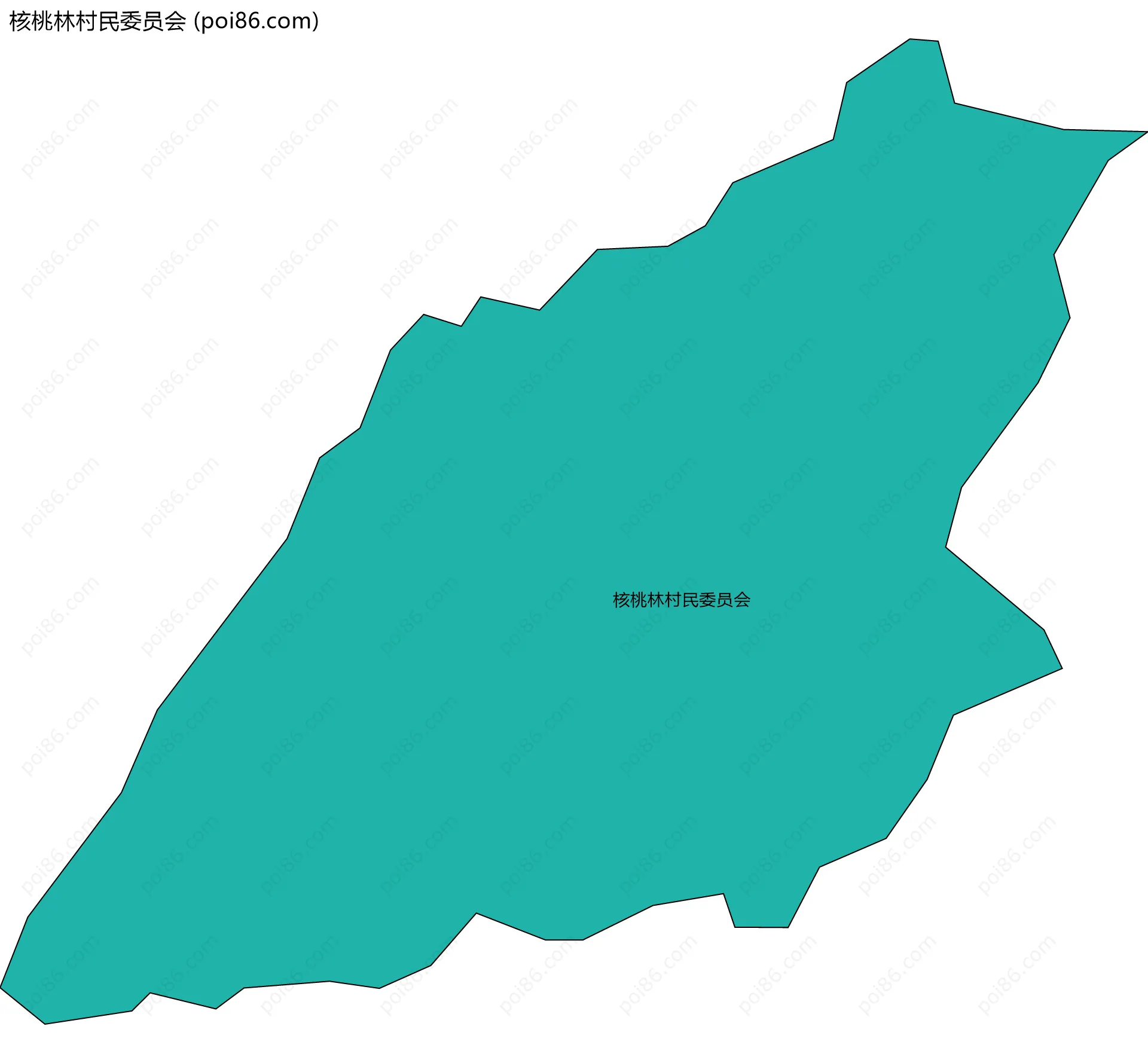 核桃林村民委员会边界地图