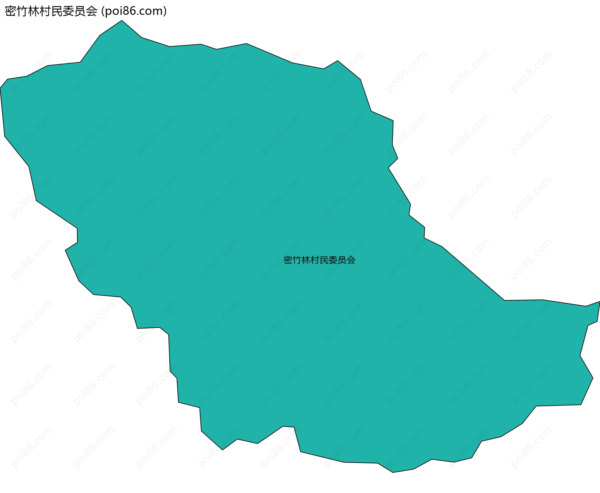 密竹林村民委员会边界地图