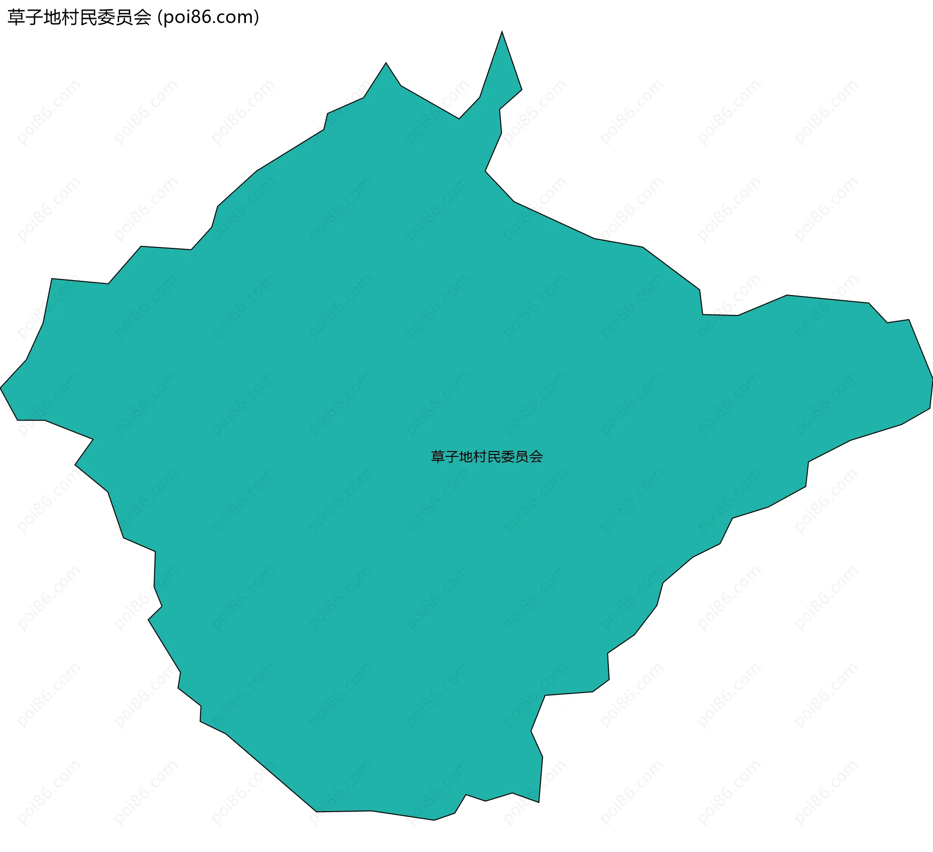 草子地村民委员会边界地图